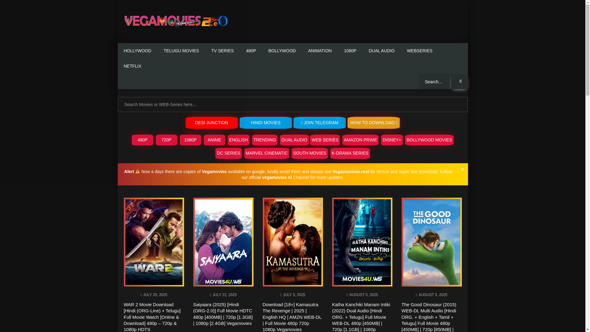 website screenshot of https://vegamoviese.buzz/