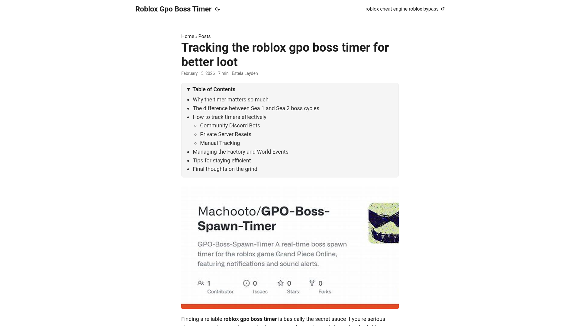 website screenshot of https://roblox-gpo-boss-timer.pages.dev/