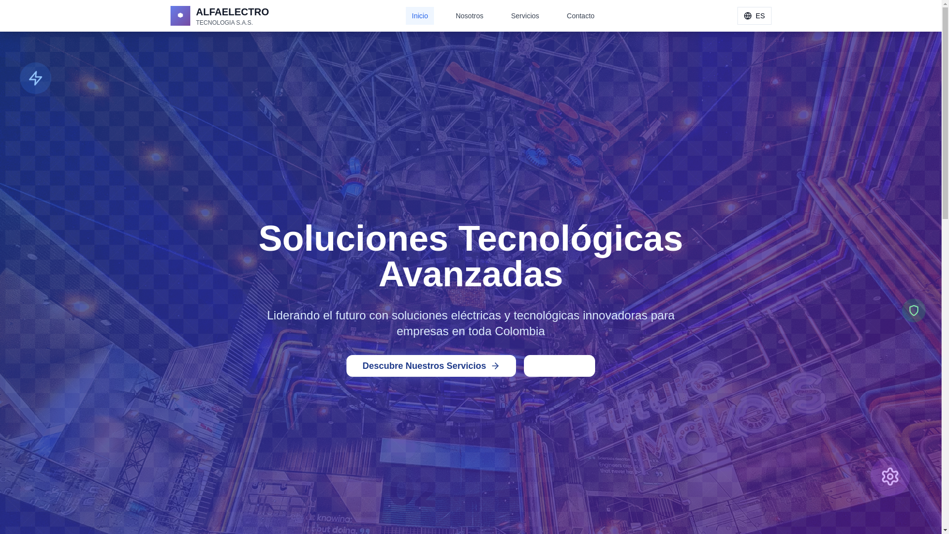 website screenshot of https://alfaelectrotecnologia.co/