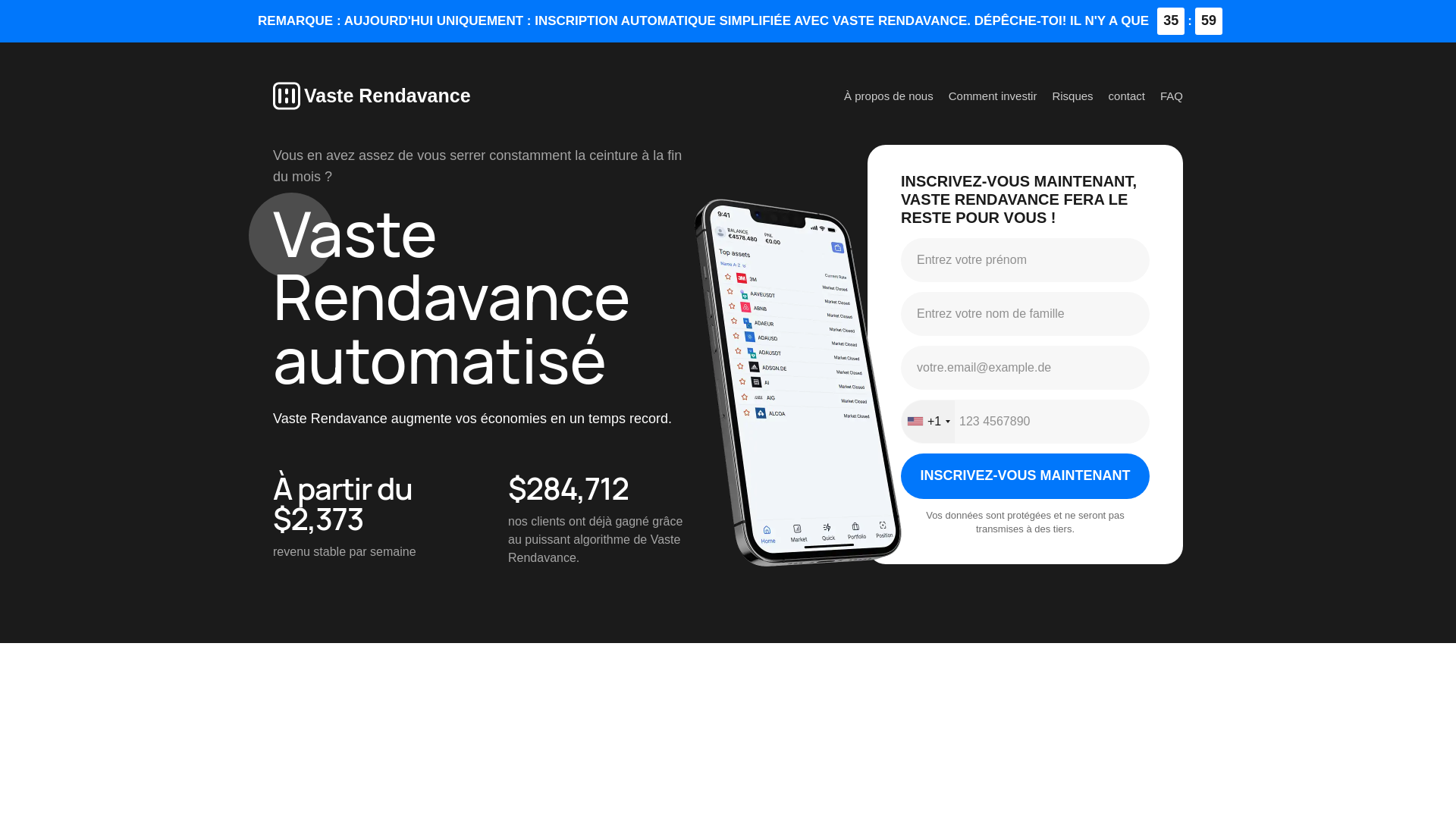 website screenshot of https://vasterendavance.com/
