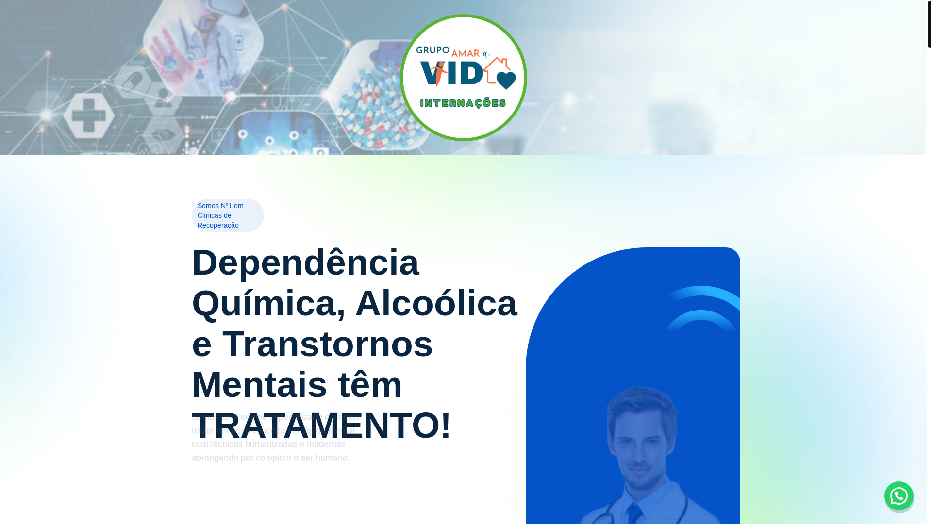 website screenshot of https://amaravidareabilitacao.com.br/