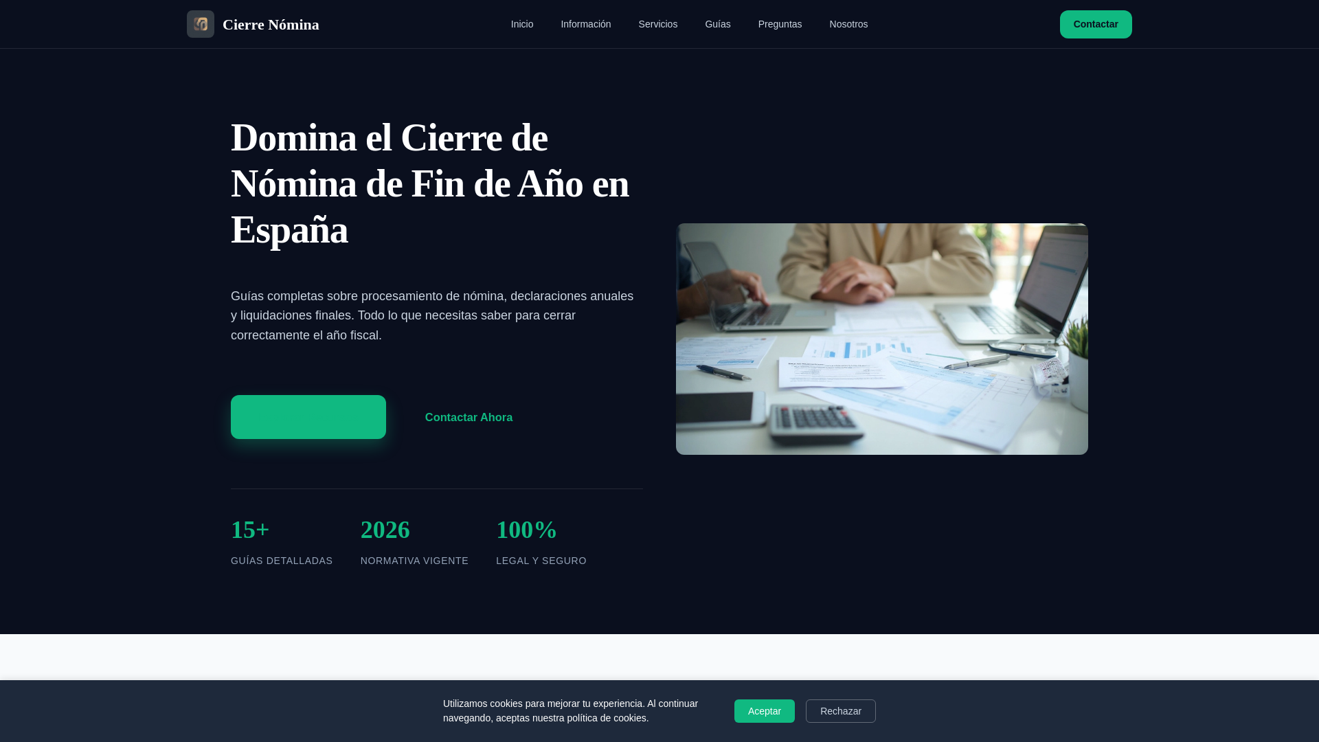 website screenshot of https://cierrenomina.com/