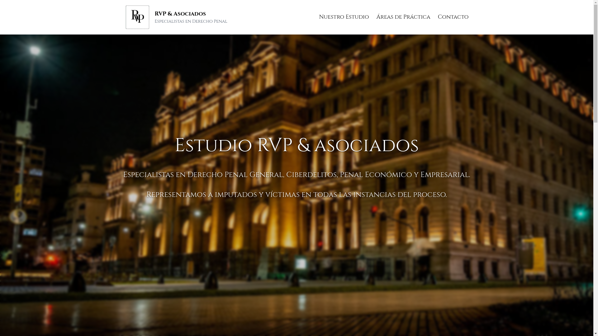 website screenshot of https://estudiorvp.com/