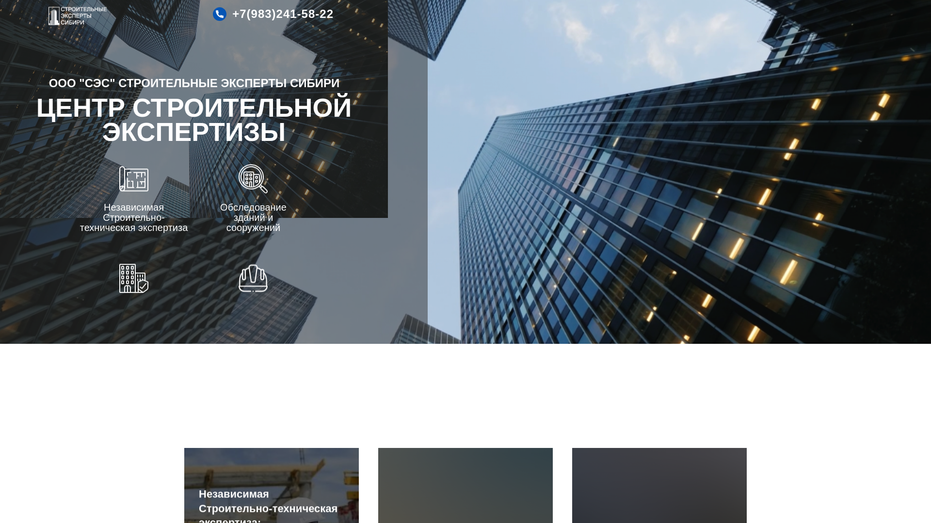 website screenshot of https://sibexpert38.ru