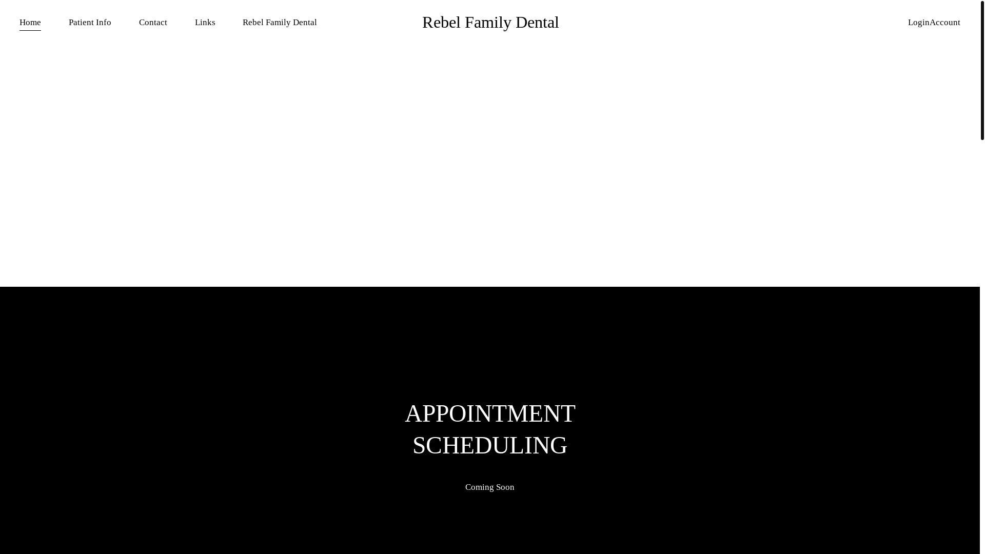 website screenshot of https://rebelfamilydental.com/