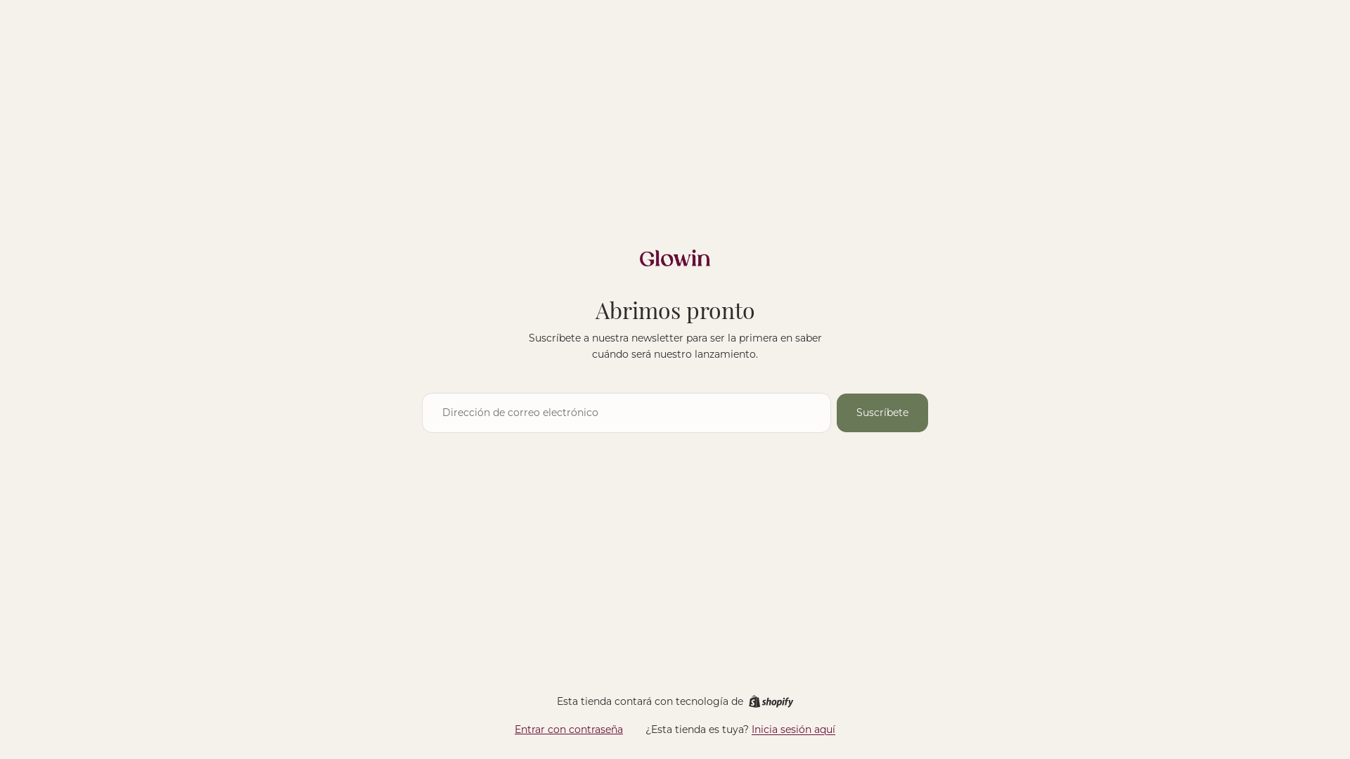 website screenshot of https://glowin-closet.com