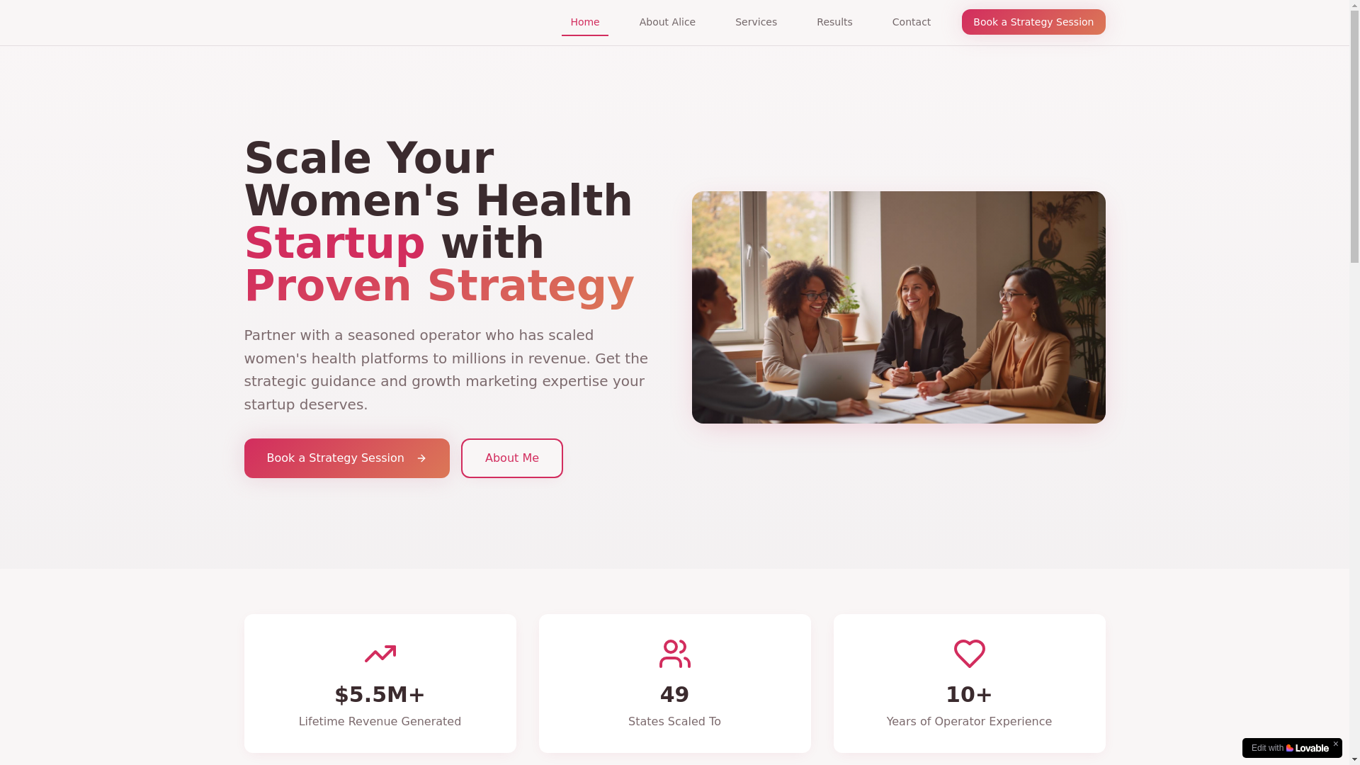 website screenshot of https://womens-health-advisory.com/