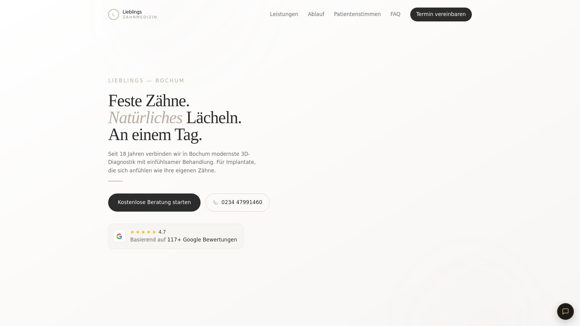website screenshot of https://lieblings-zahnarzt-bochum.pages.dev/