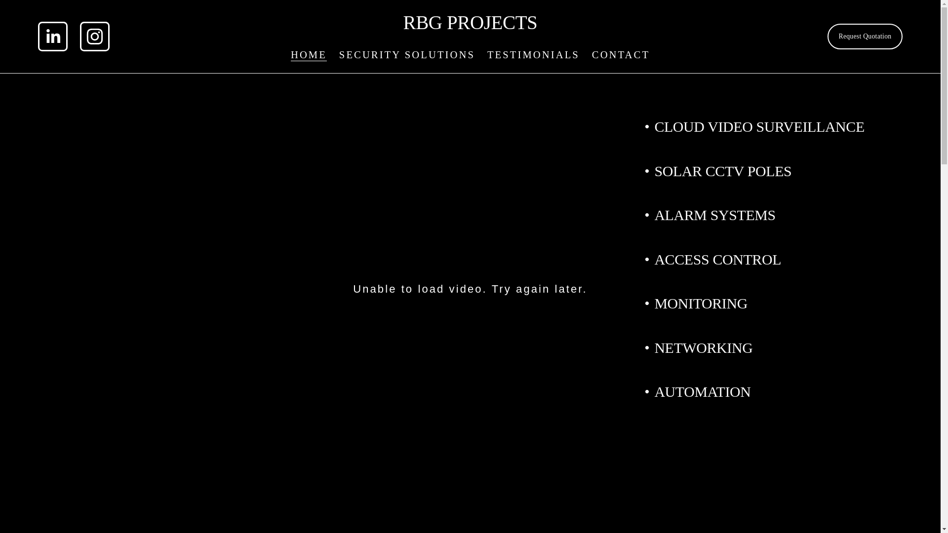 website screenshot of https://rbg-projects.com/