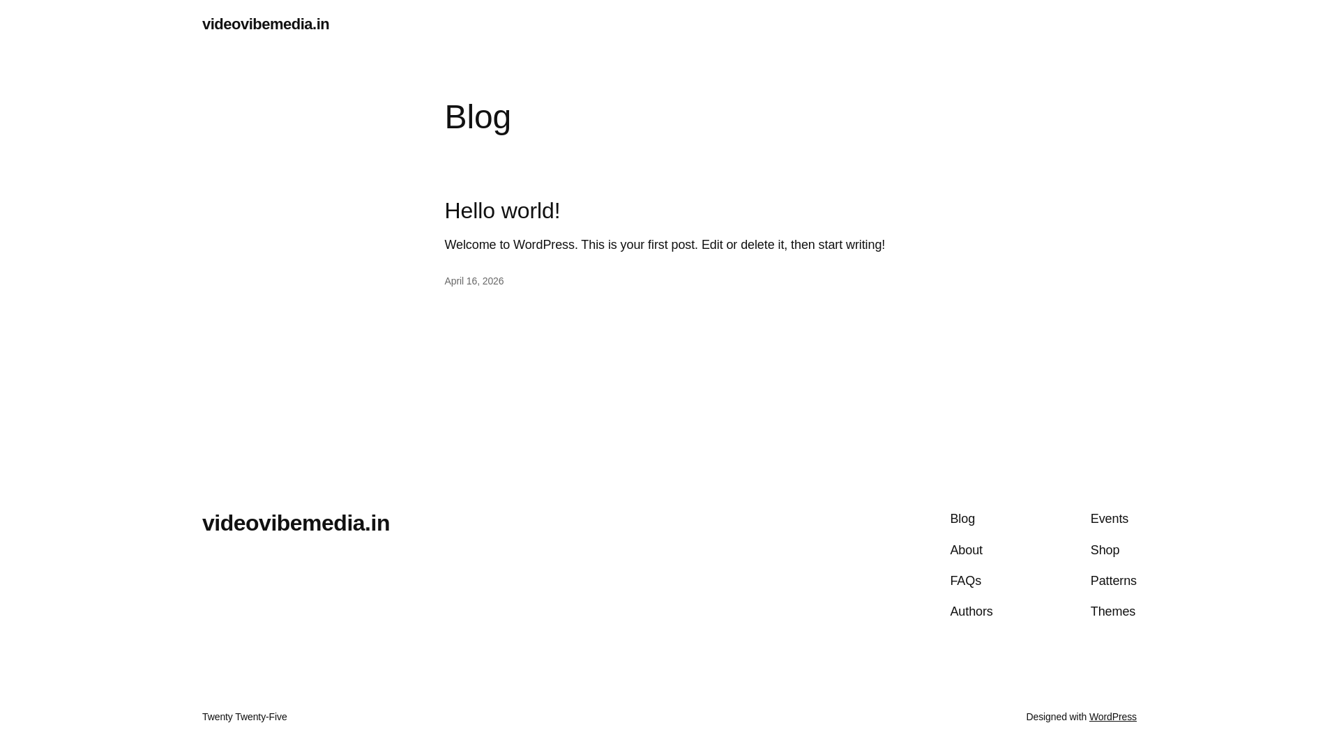 website screenshot of https://videovibemedia.in/