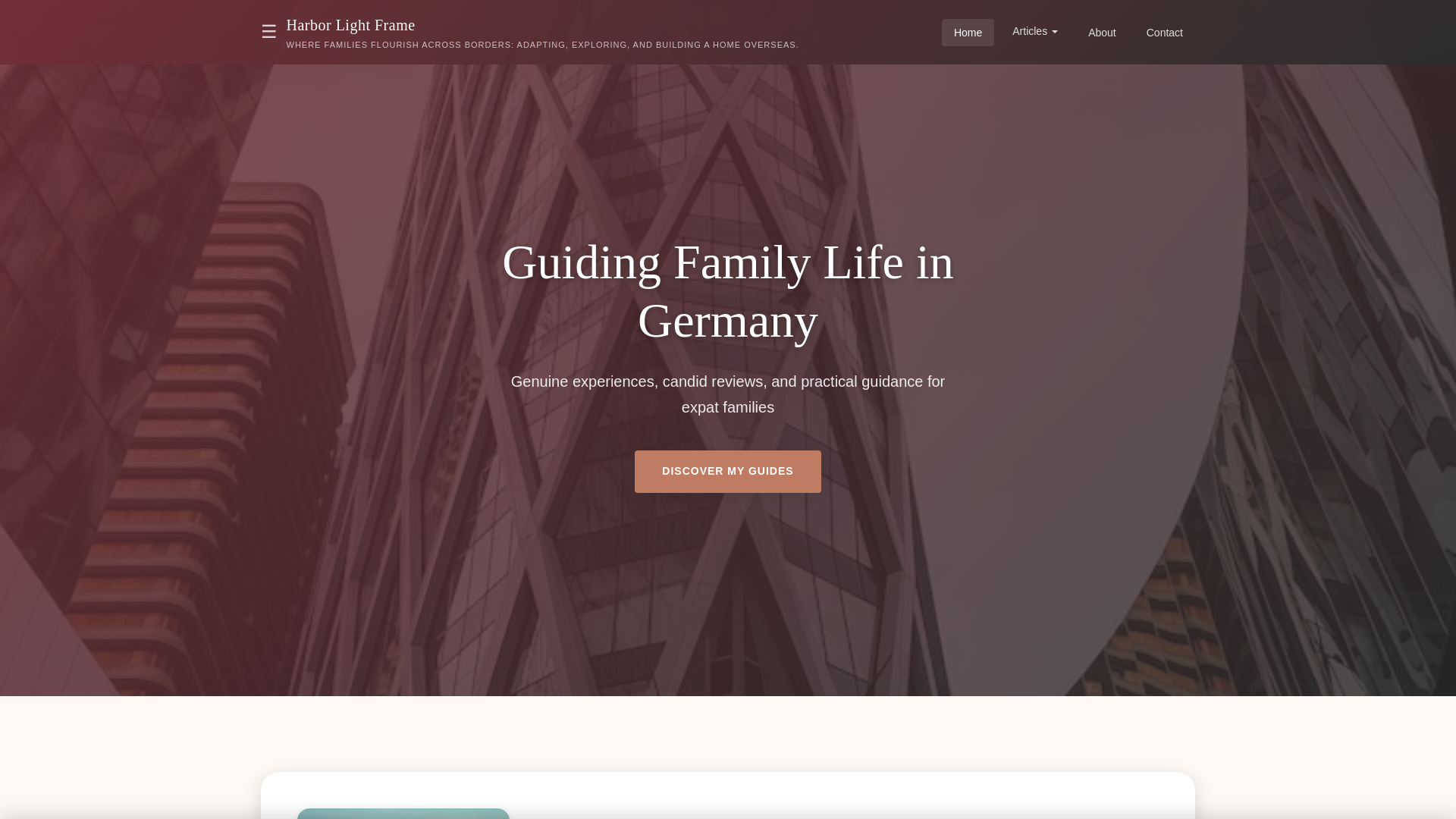 website screenshot of https://harborlightframe.xyz/