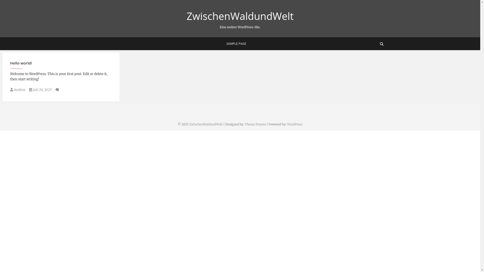 website screenshot of https://zwischenwaldundwelt.de/