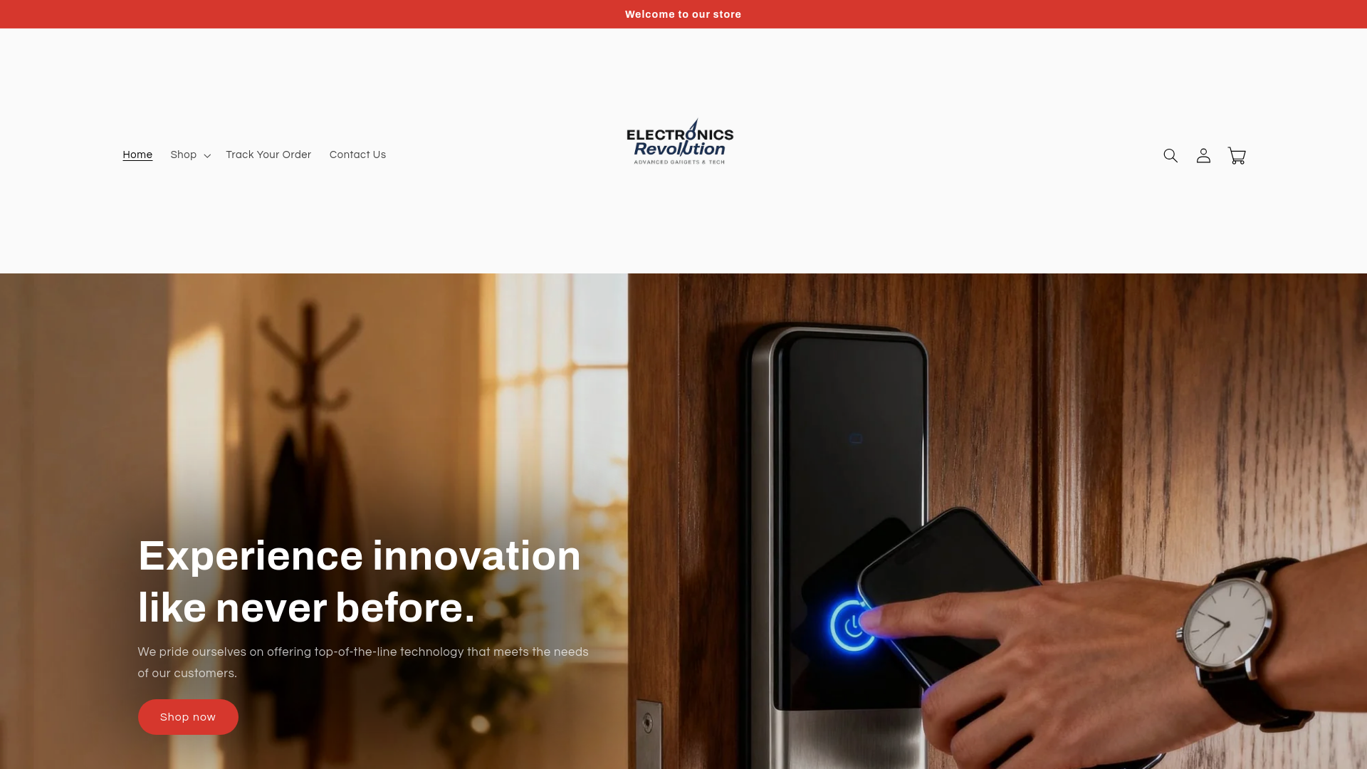 website screenshot of https://electronicsrevolution.ca/