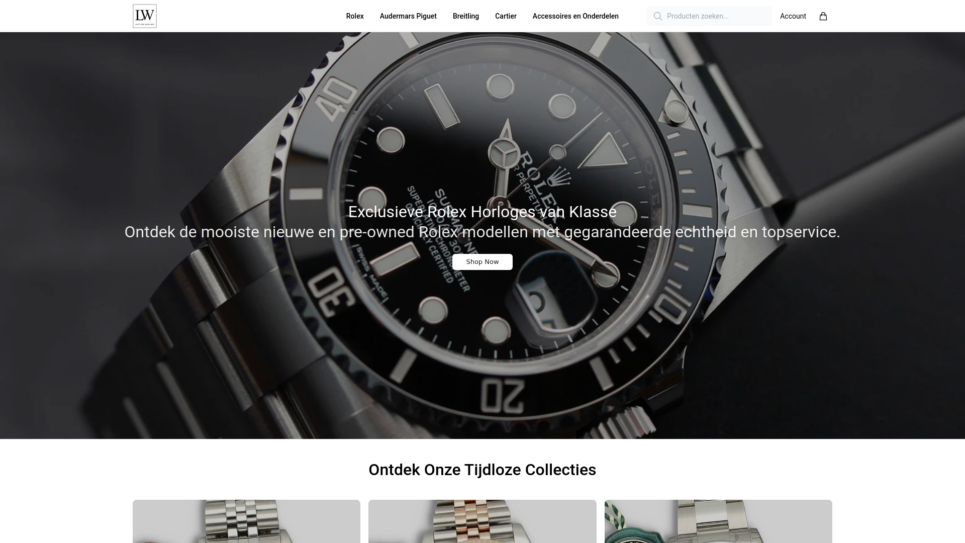 website screenshot of https://getlifetimewatches.shop