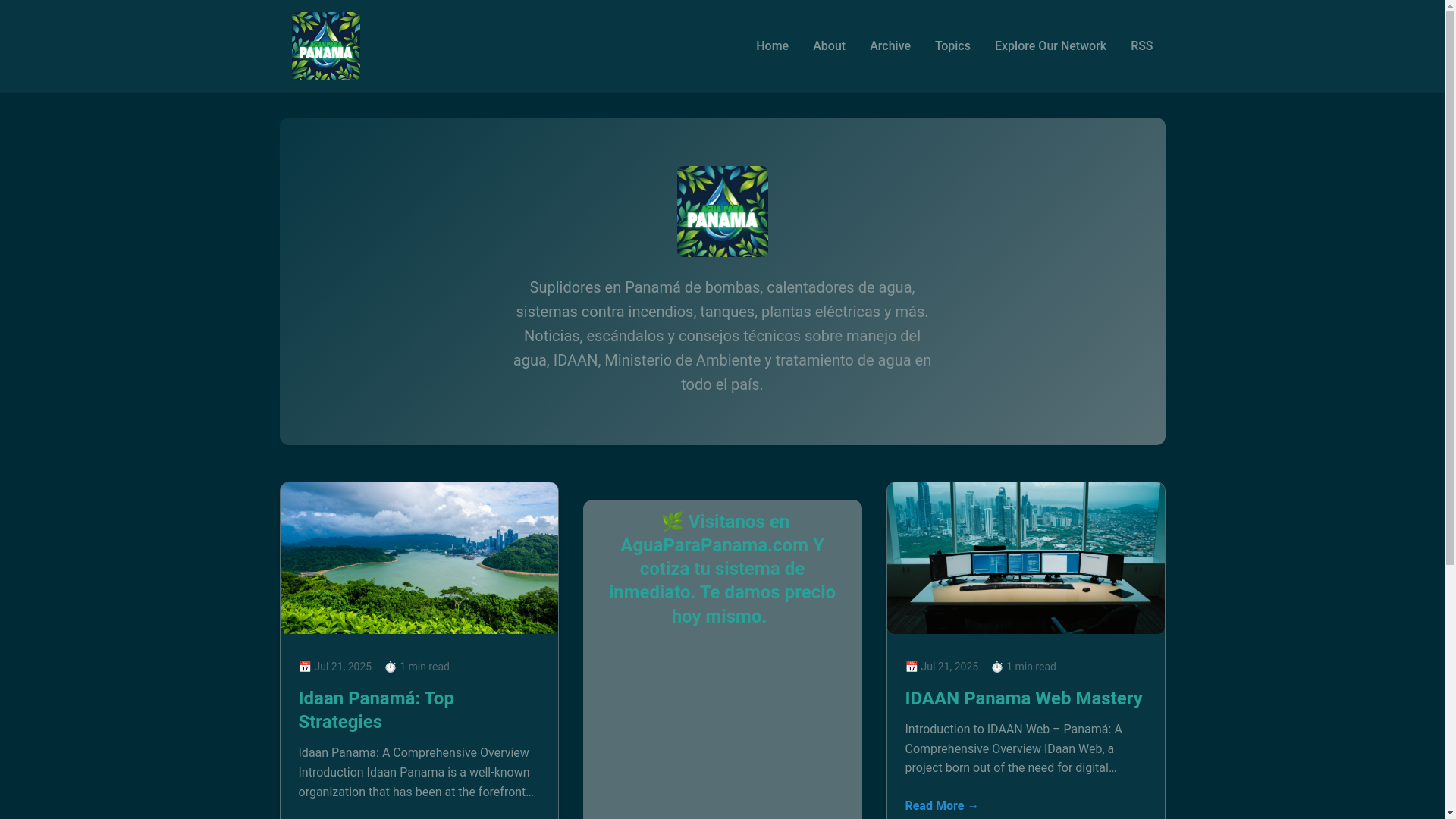 website screenshot of https://blogaguaparapanama.pages.dev/