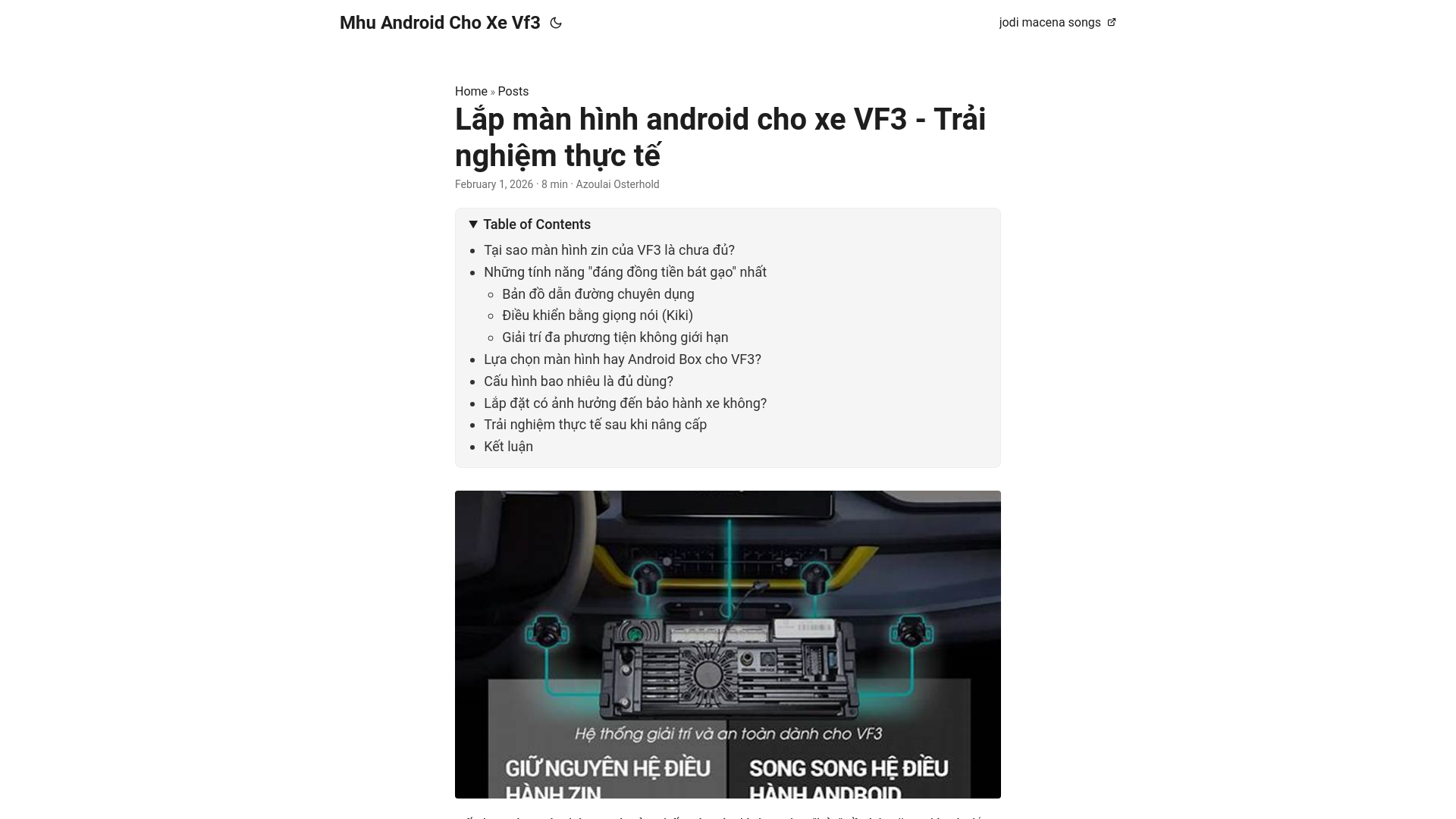 website screenshot of https://mhu-android-cho-xe-vf3.pages.dev/
