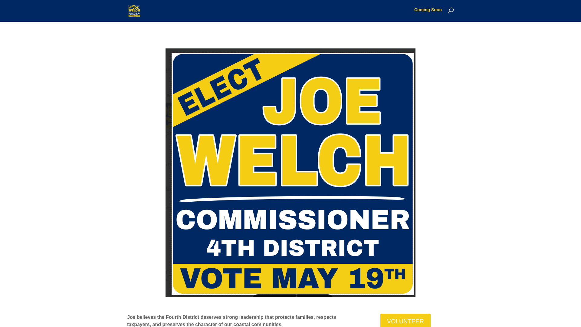 website screenshot of https://welch4commissioner.com/