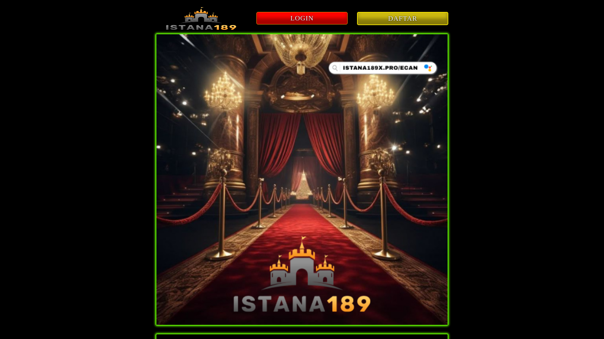 website screenshot of https://ofclogin-istana189.pages.dev/