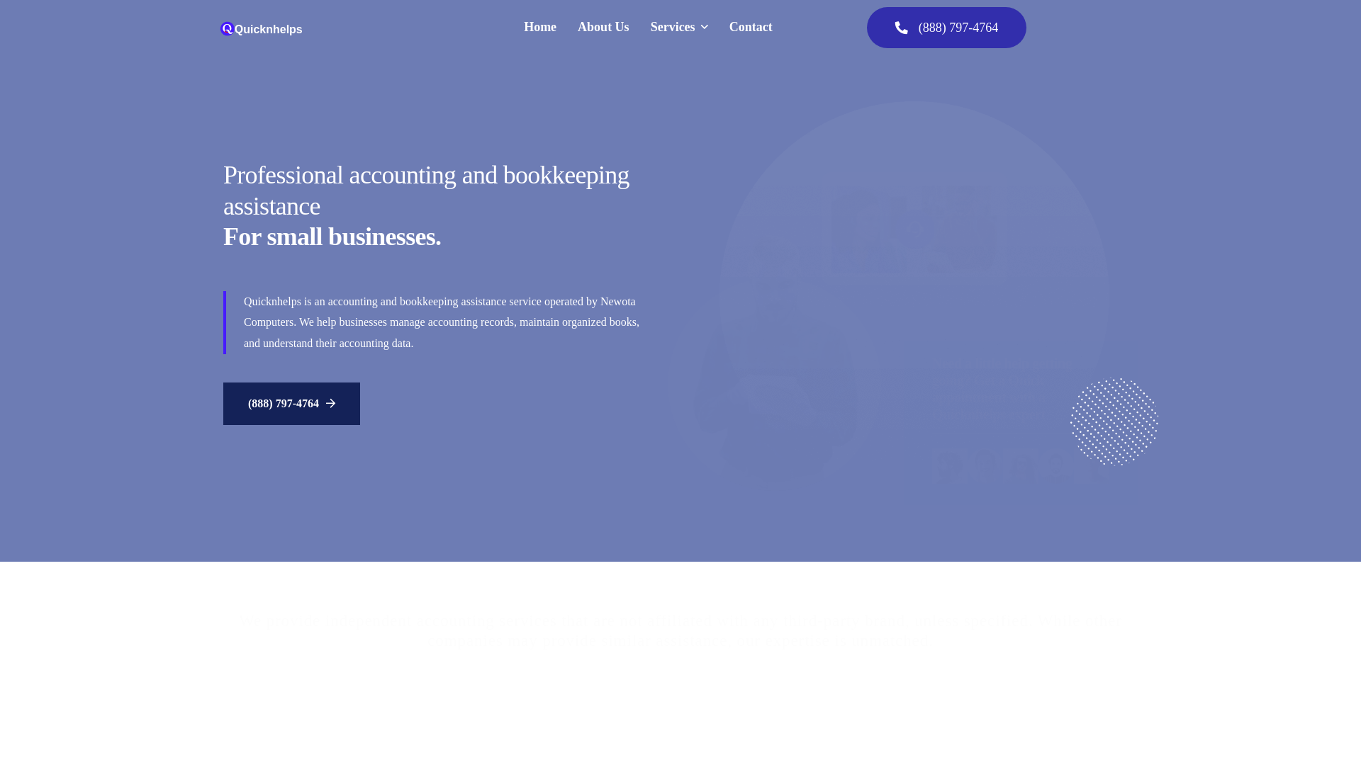 website screenshot of https://quicknhelps.com/