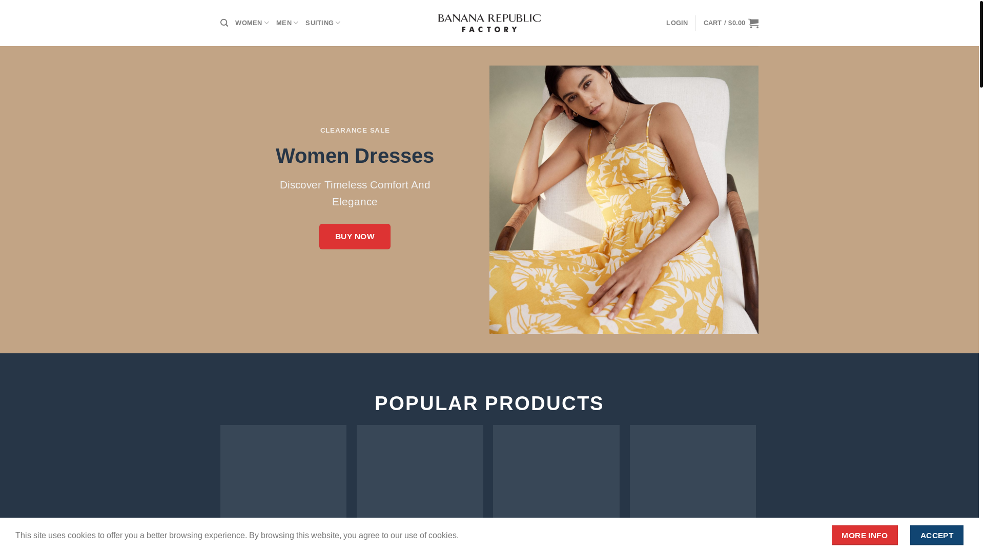website screenshot of https://bananasrepublics.com/