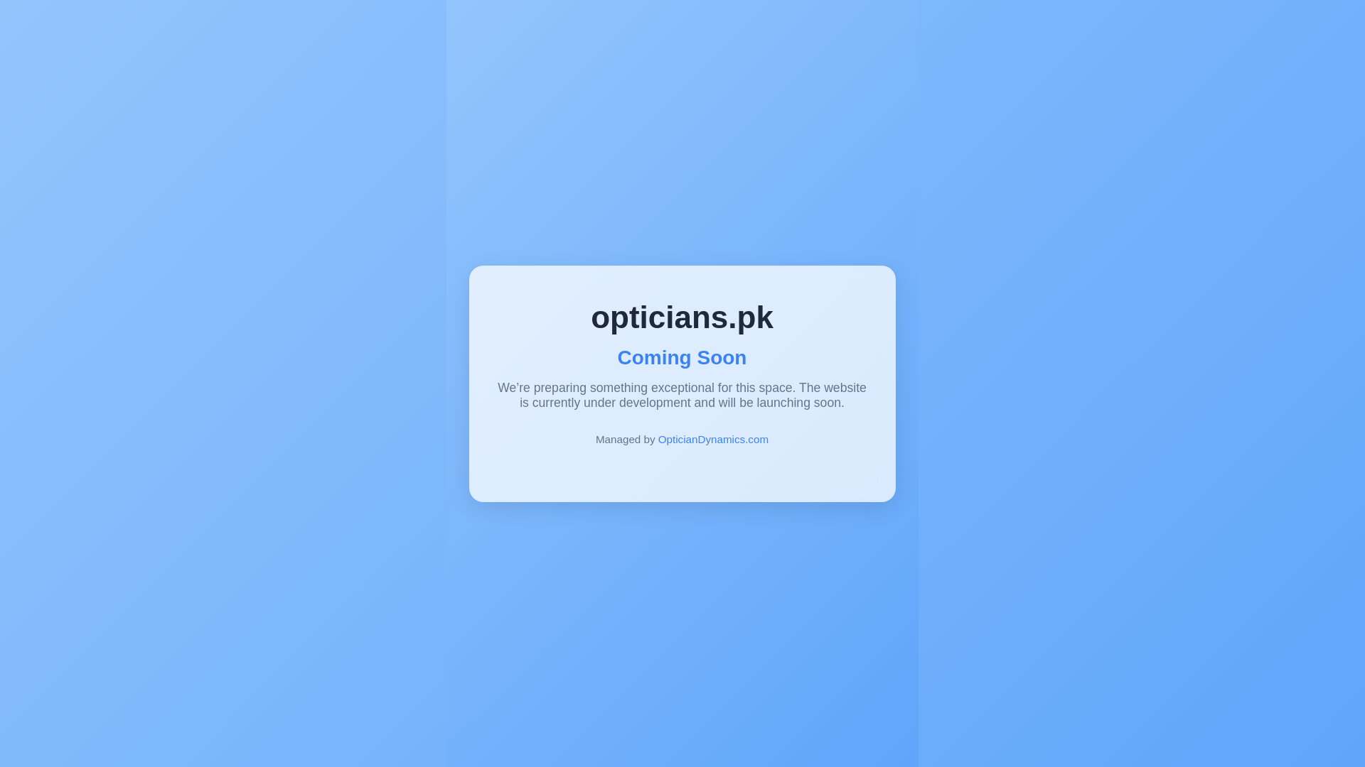 website screenshot of https://opticians.pk/