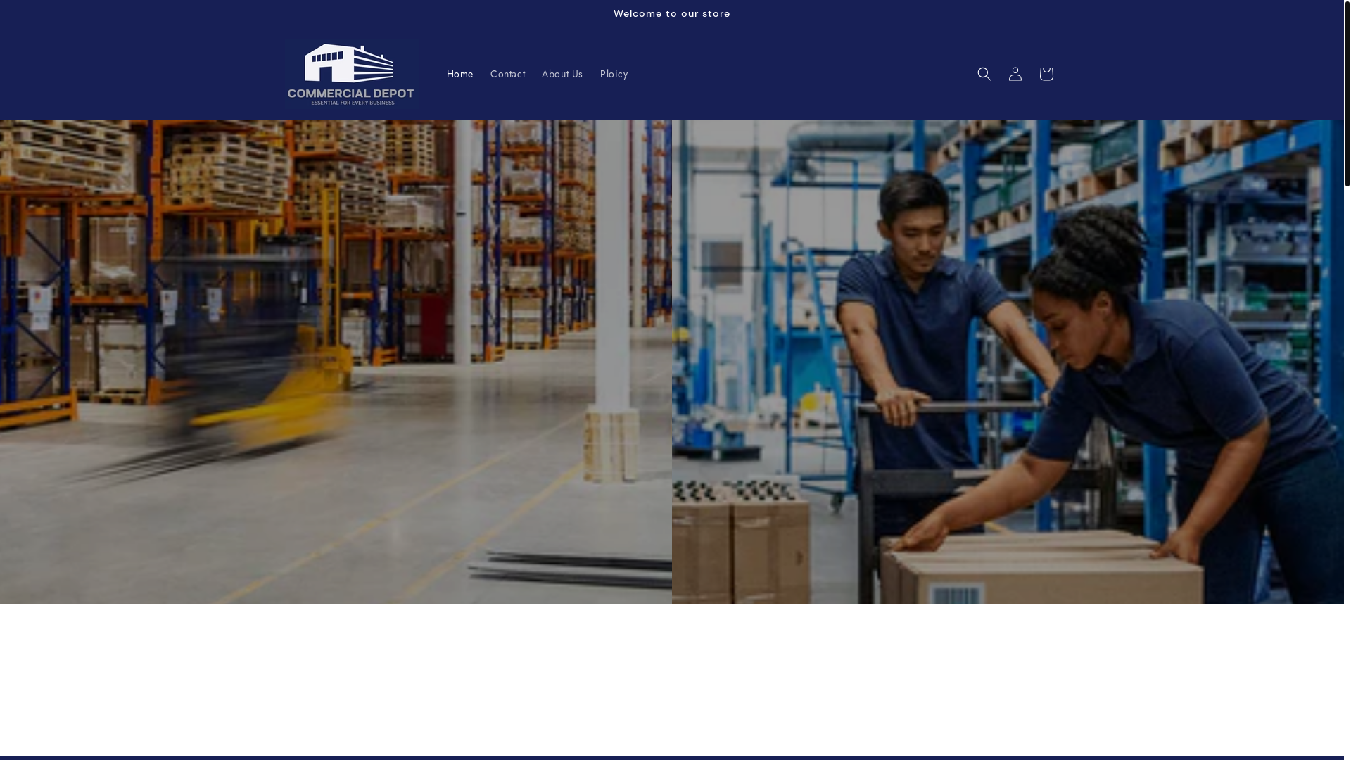 website screenshot of https://shopcommercialdepot.com/