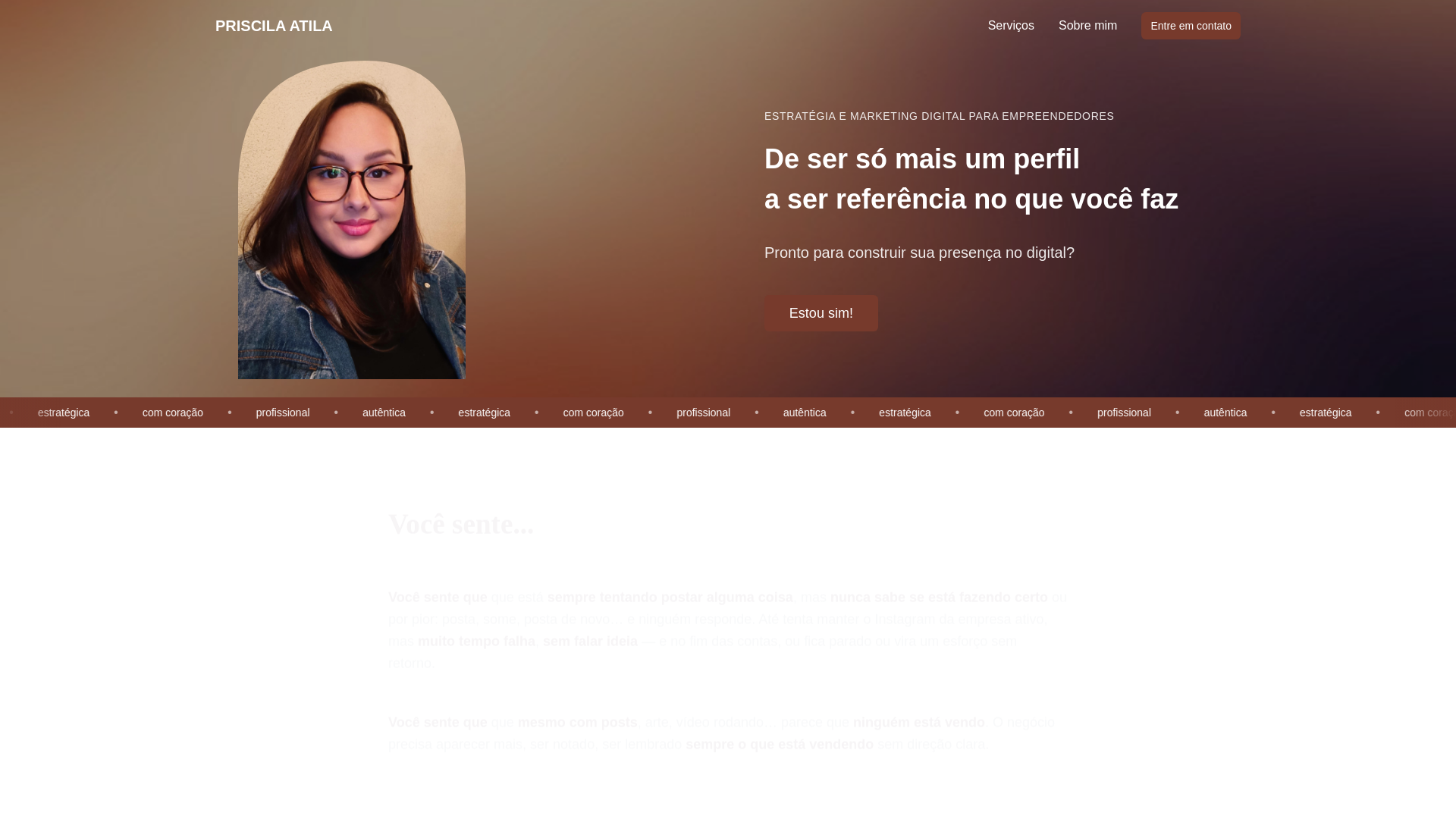 website screenshot of https://atila-digital-glow.pages.dev/