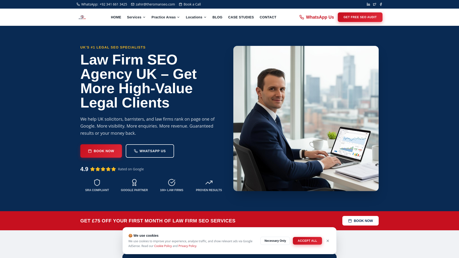 website screenshot of https://attorneylawseo.co.uk/