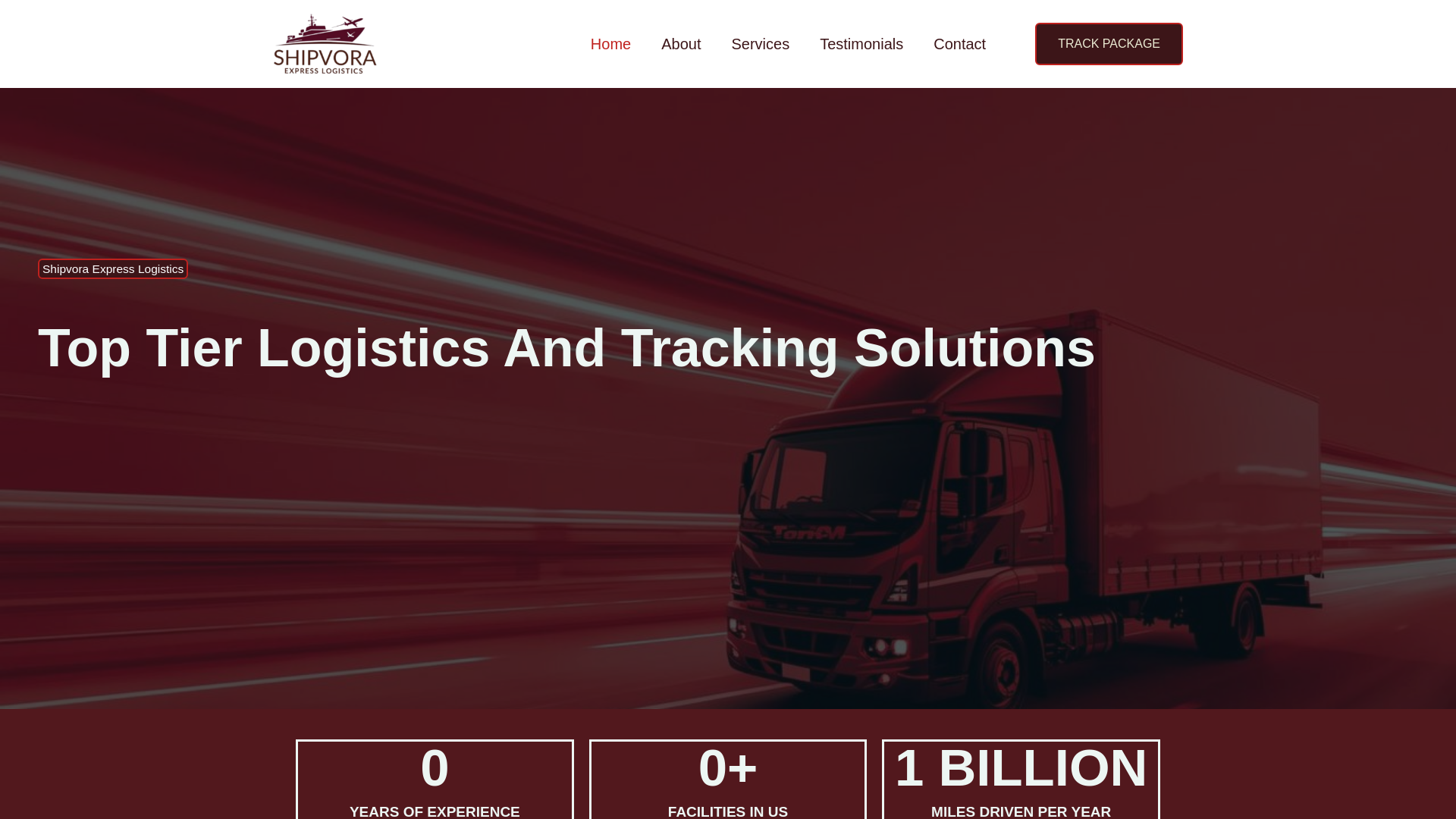 website screenshot of https://shipvoraexpress.com