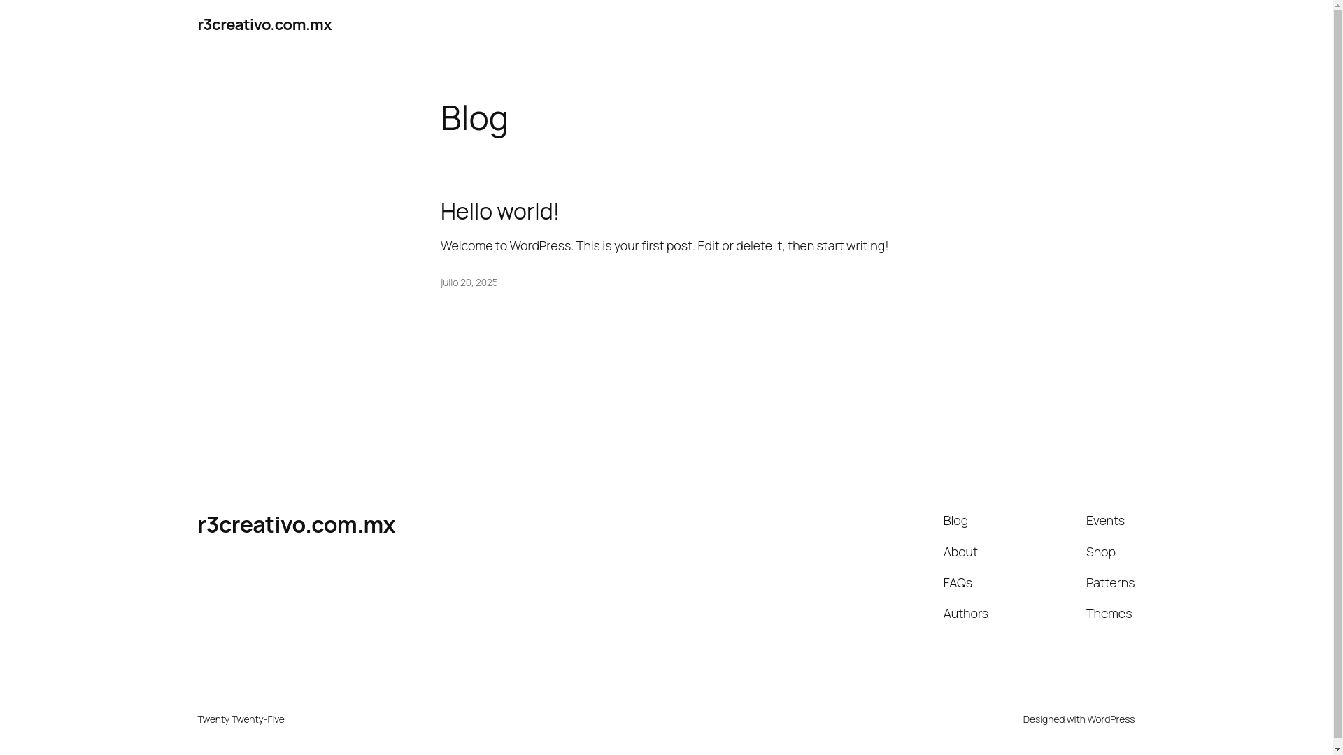 website screenshot of https://r3creativo.com.mx/