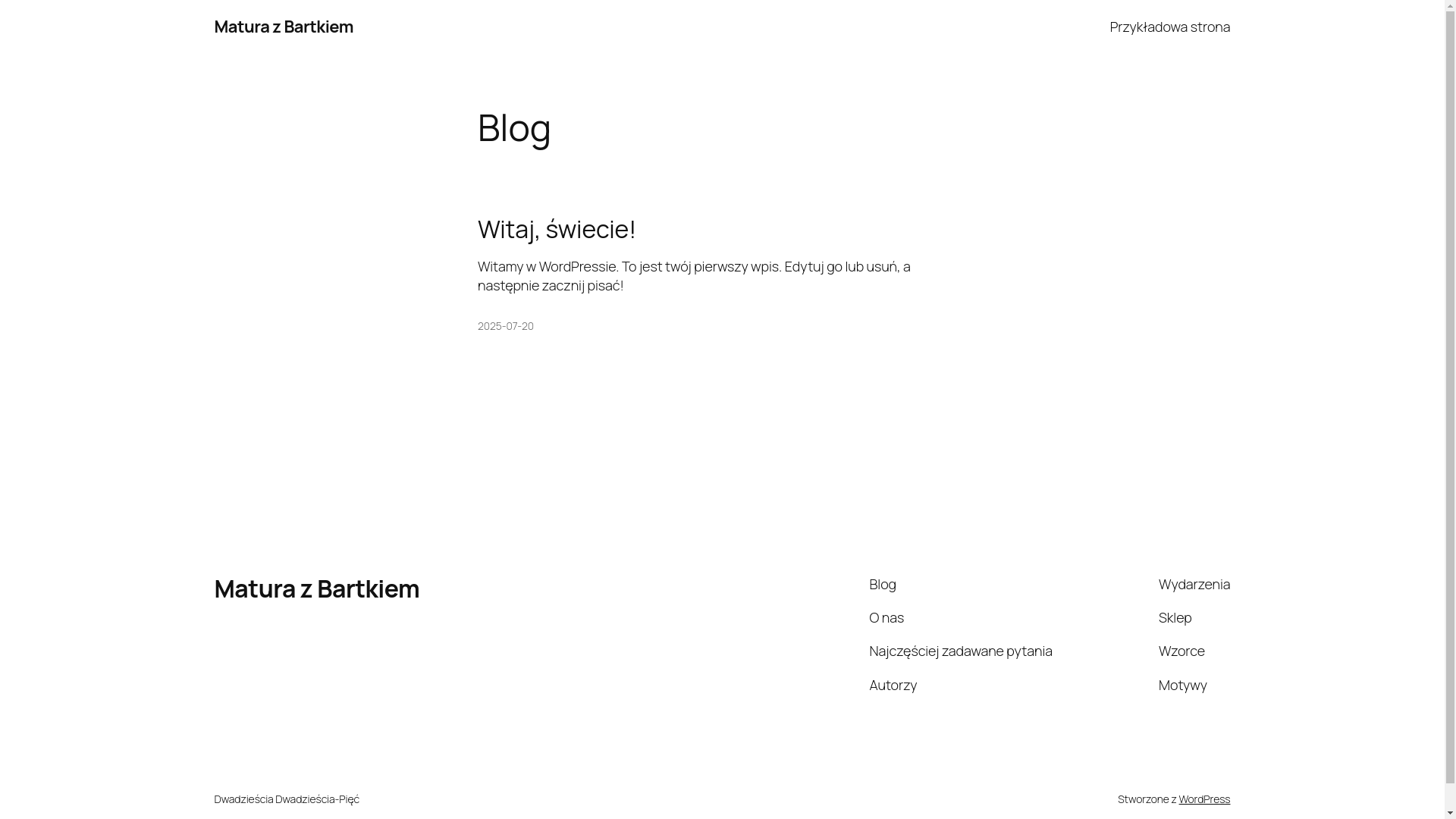 website screenshot of https://maturazbartkiem.pl/