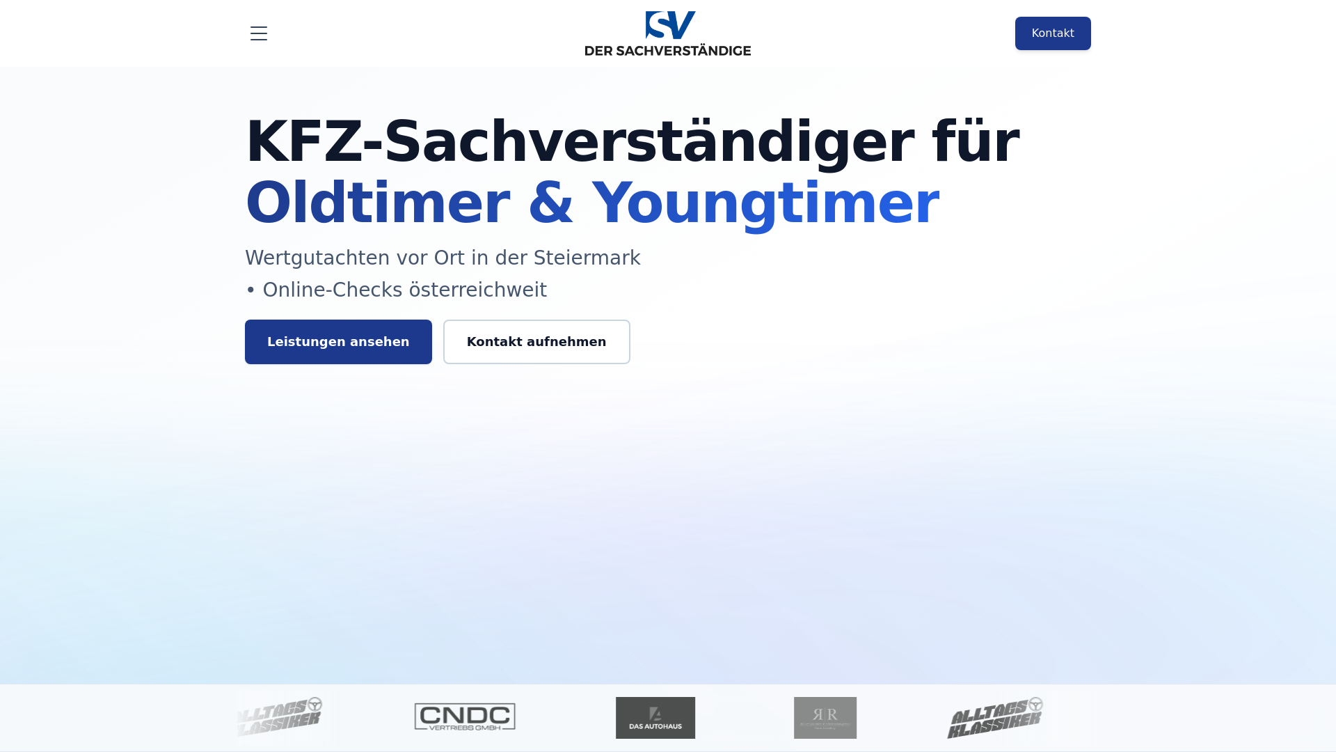website screenshot of https://kfz-website.pages.dev/