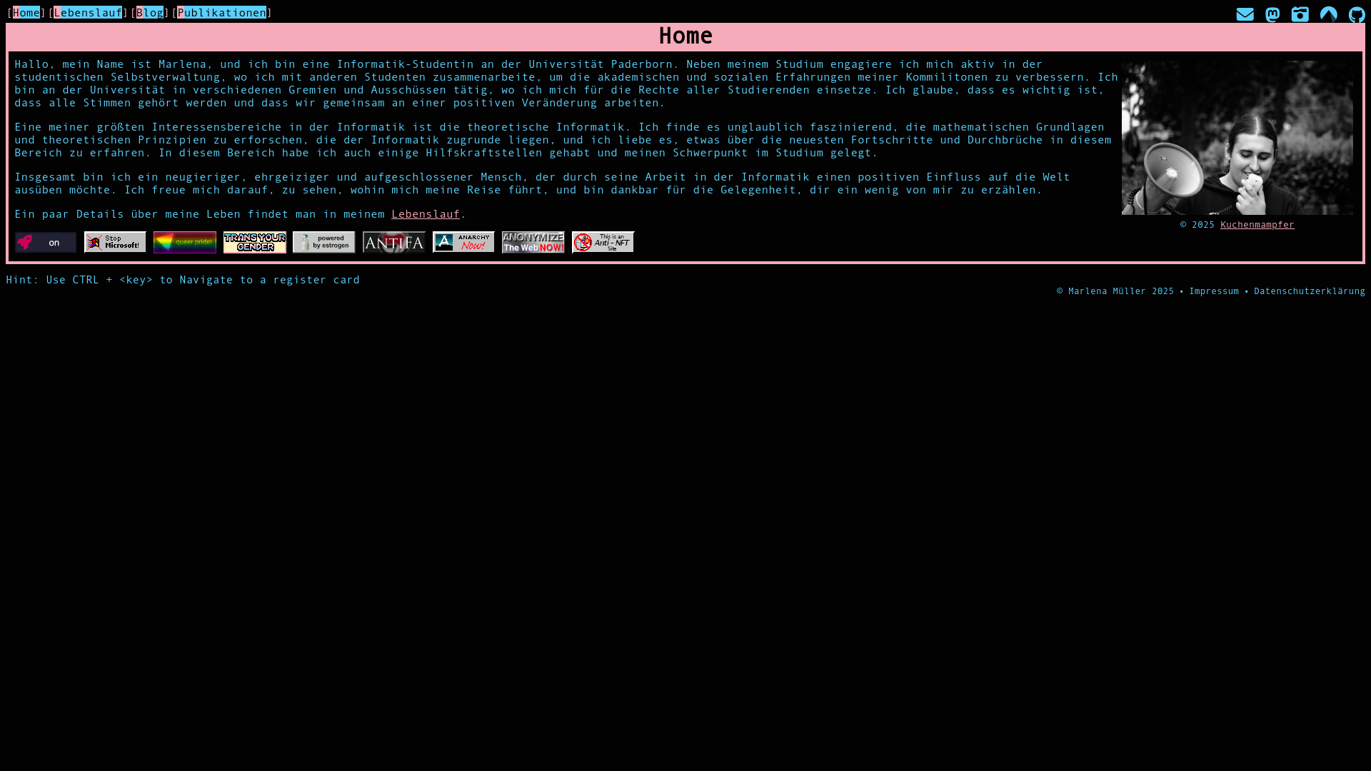 website screenshot of https://test.marlena.app/