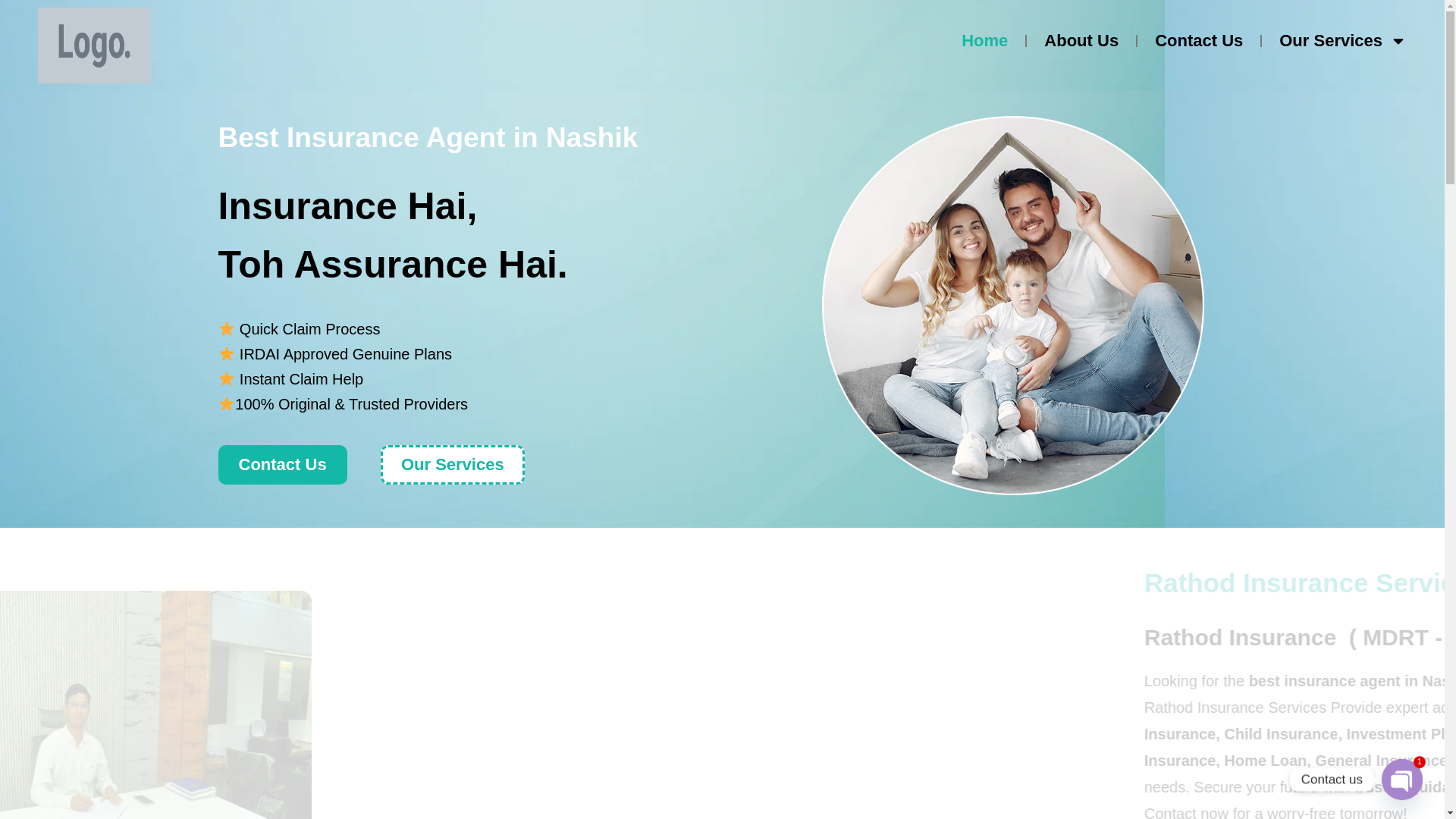 website screenshot of https://rathodinsuranceservices.in/