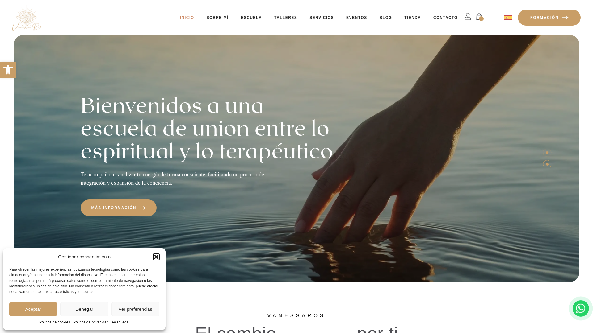 website screenshot of https://vanessa-ros.com