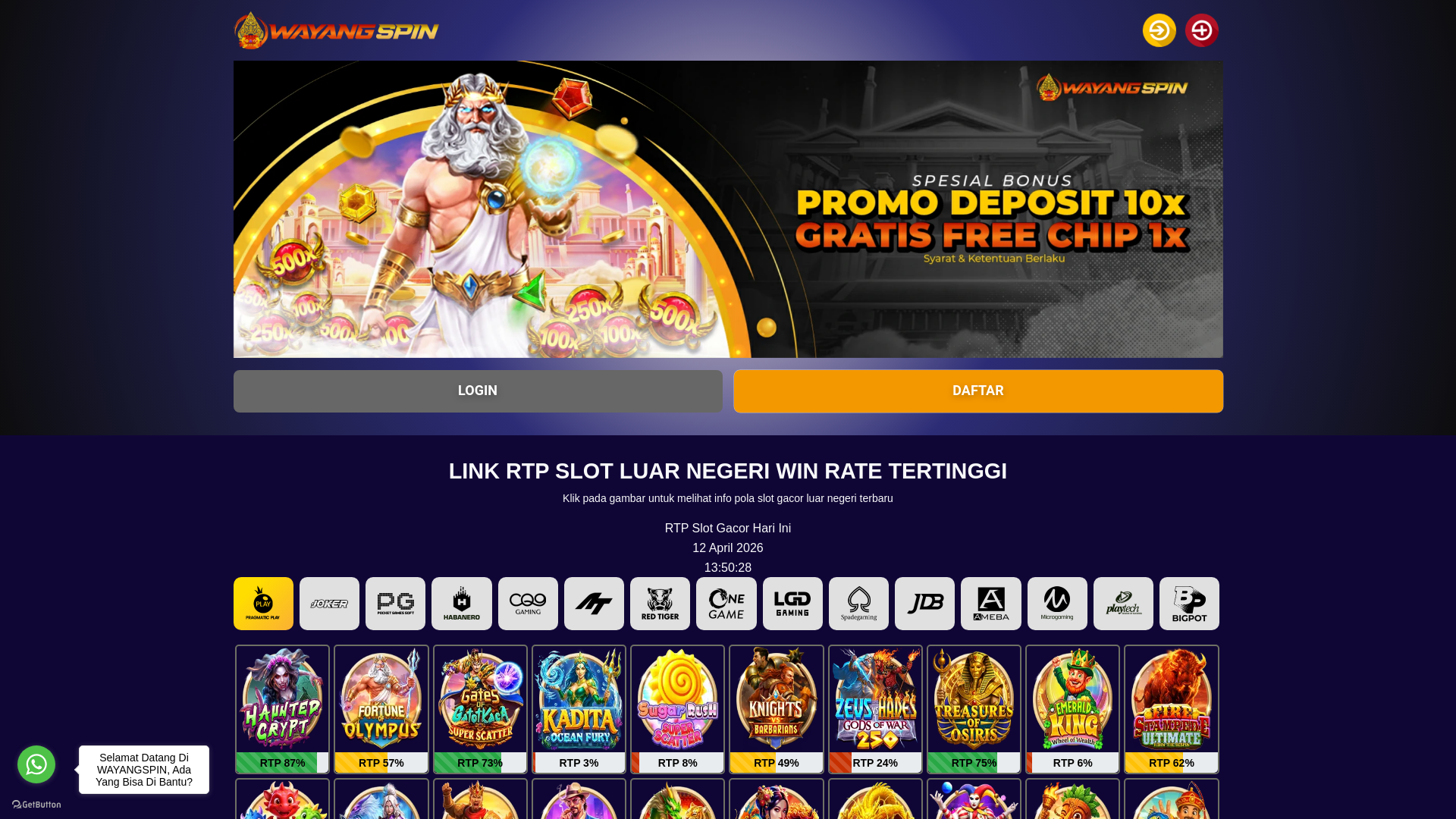 website screenshot of https://rujakwayangspin.com/