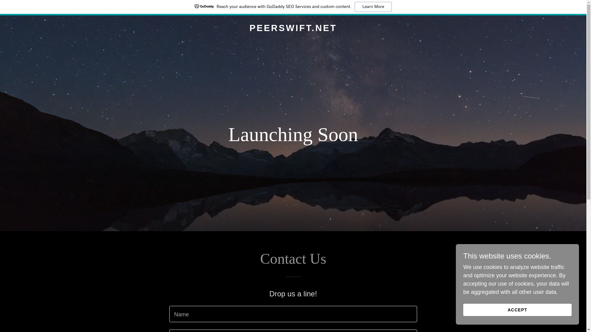 website screenshot of https://peerswift.net/