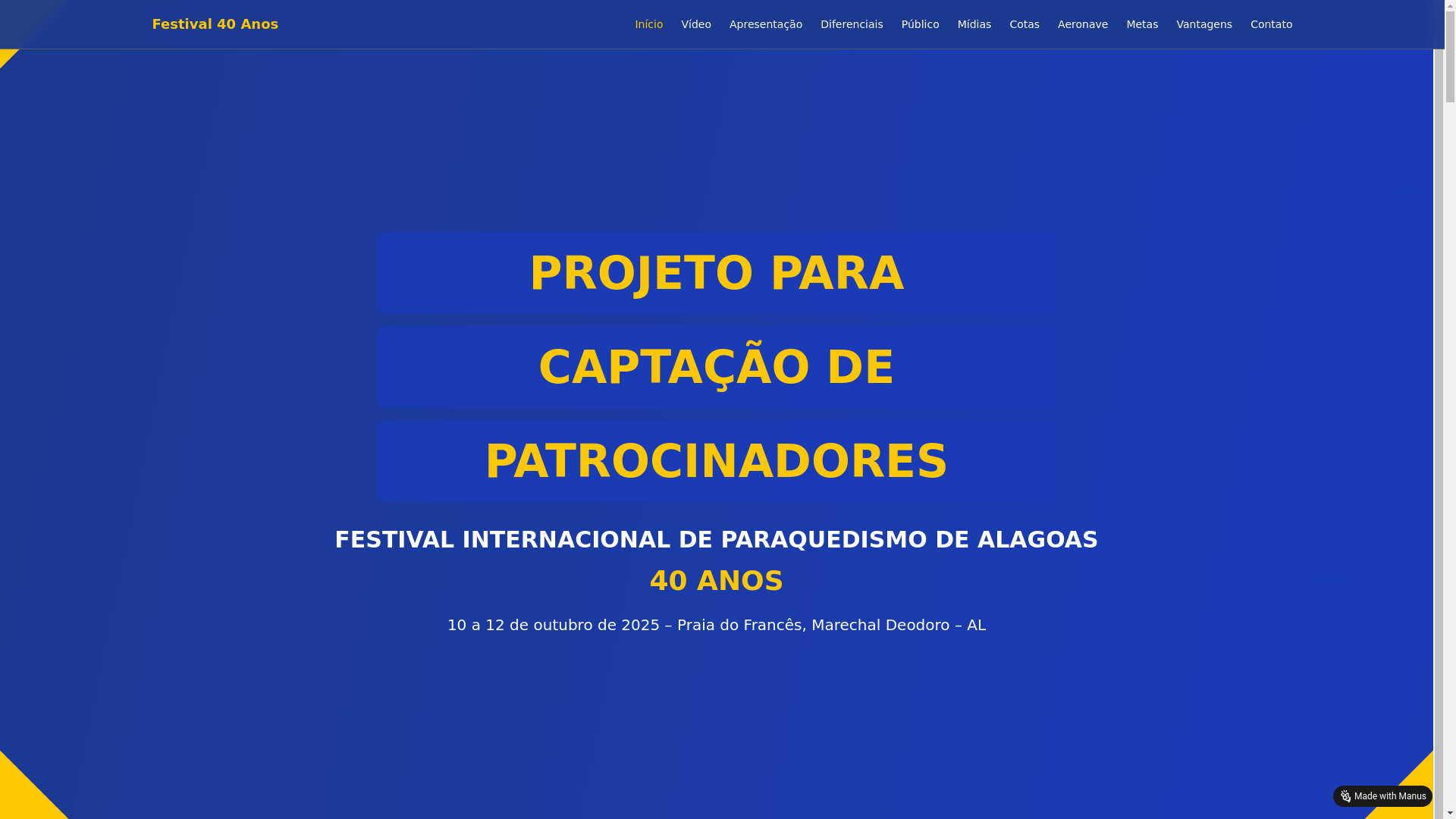 website screenshot of https://alagoasparaquedismo.com.br/