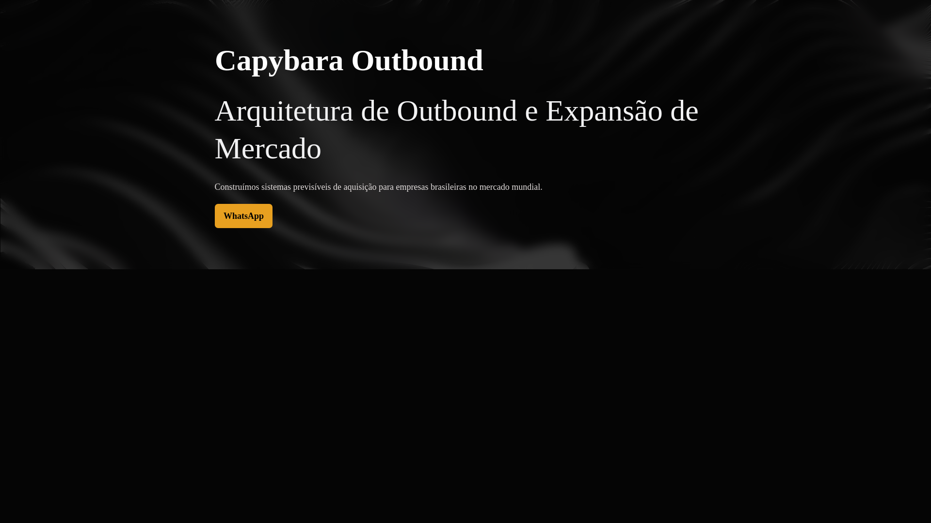 website screenshot of https://capybaraoutbound.com.br/