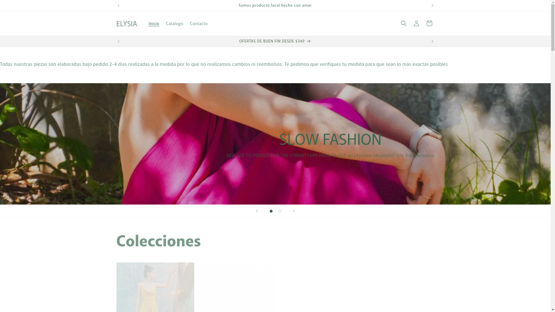 website screenshot of https://elysiabeachwear.com/