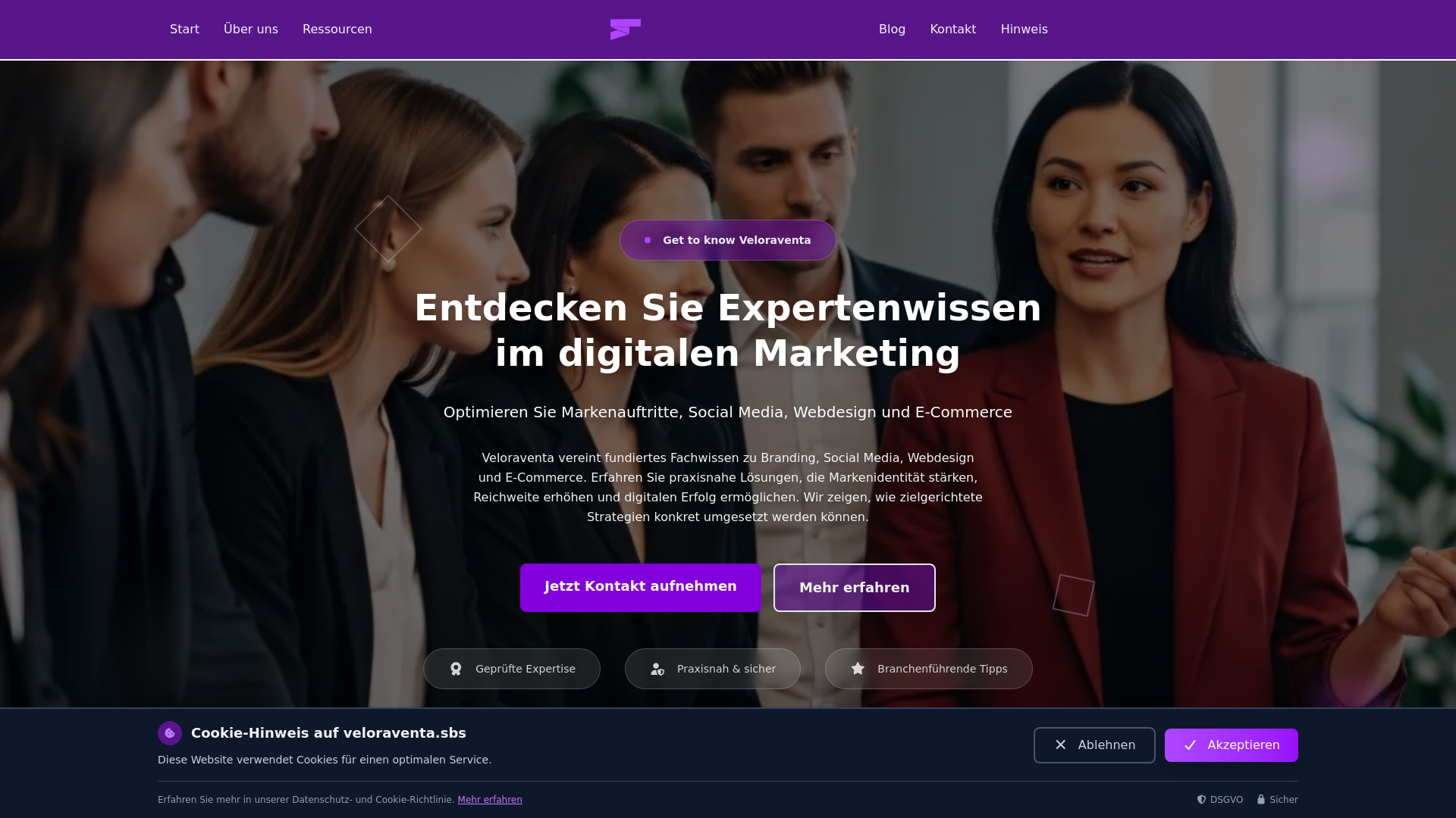 website screenshot of https://veloraventa.sbs/