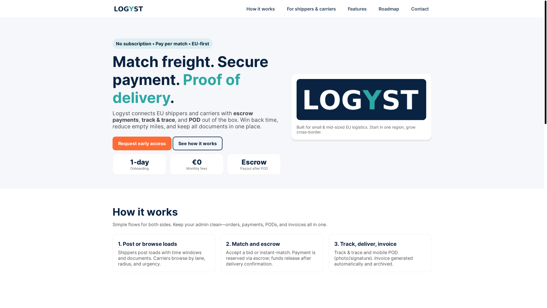website screenshot of https://logyst-landing.pages.dev/