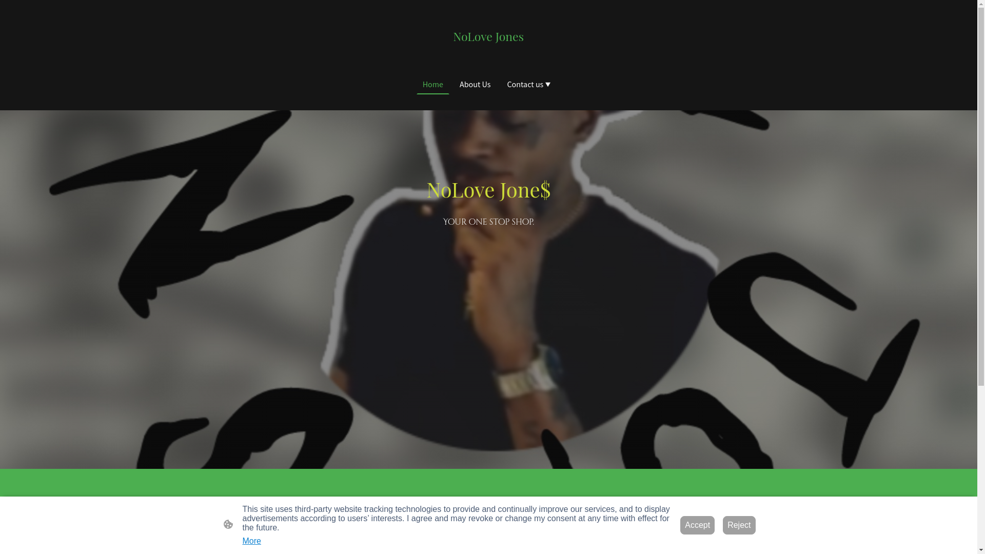 website screenshot of https://nolovejones.com/
