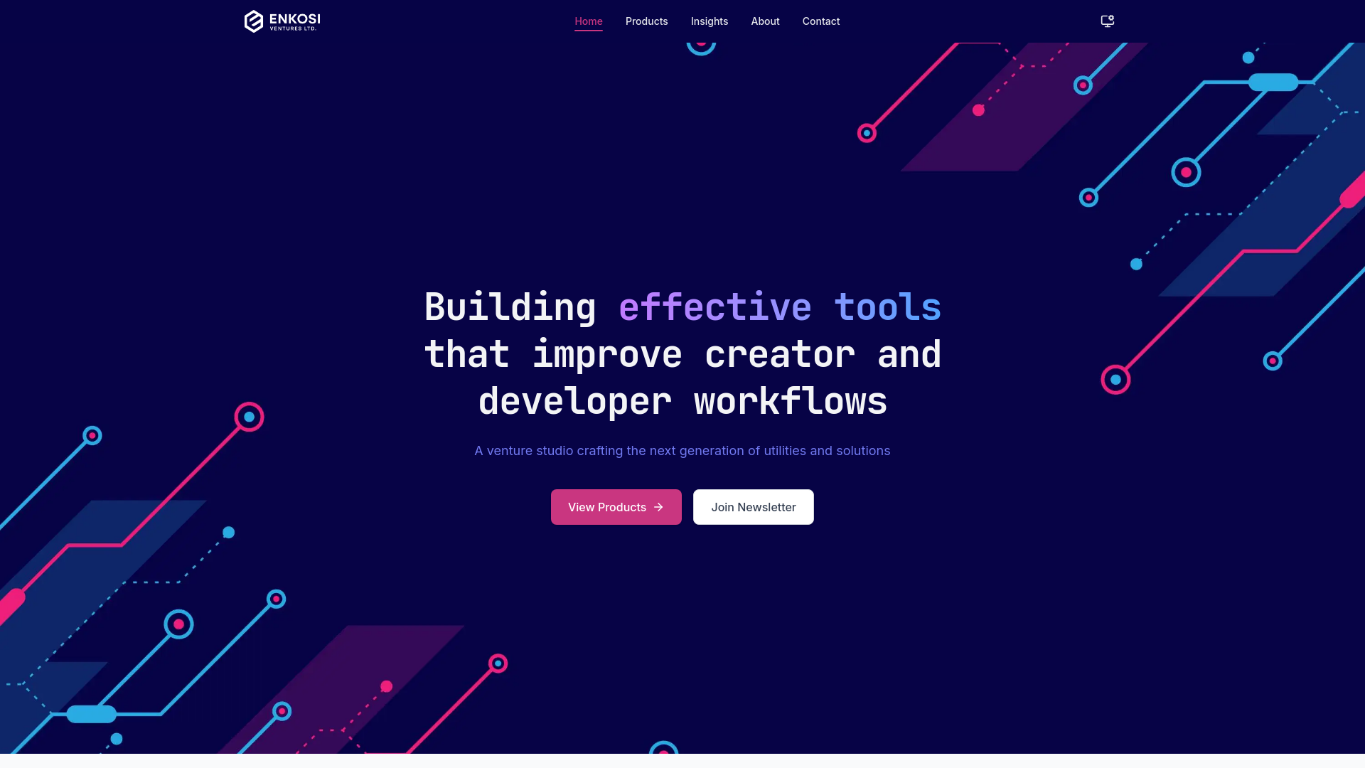 website screenshot of https://enkosiventures-site.pages.dev/