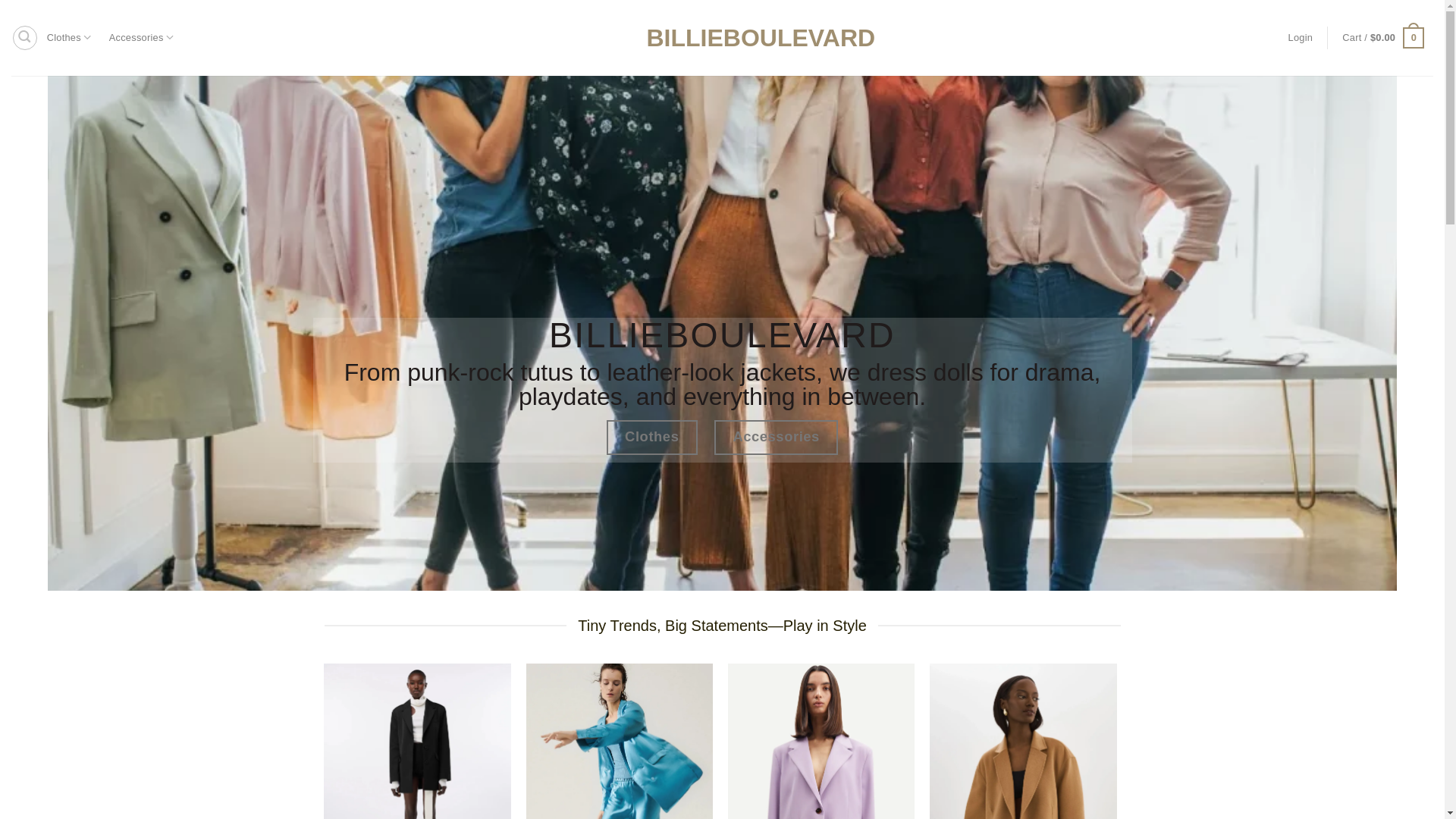 website screenshot of https://billieboulevard.com/