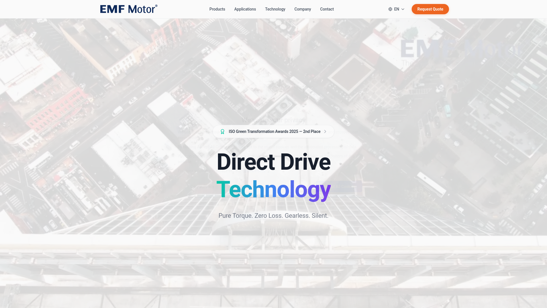 website screenshot of https://emfmotor.lat/