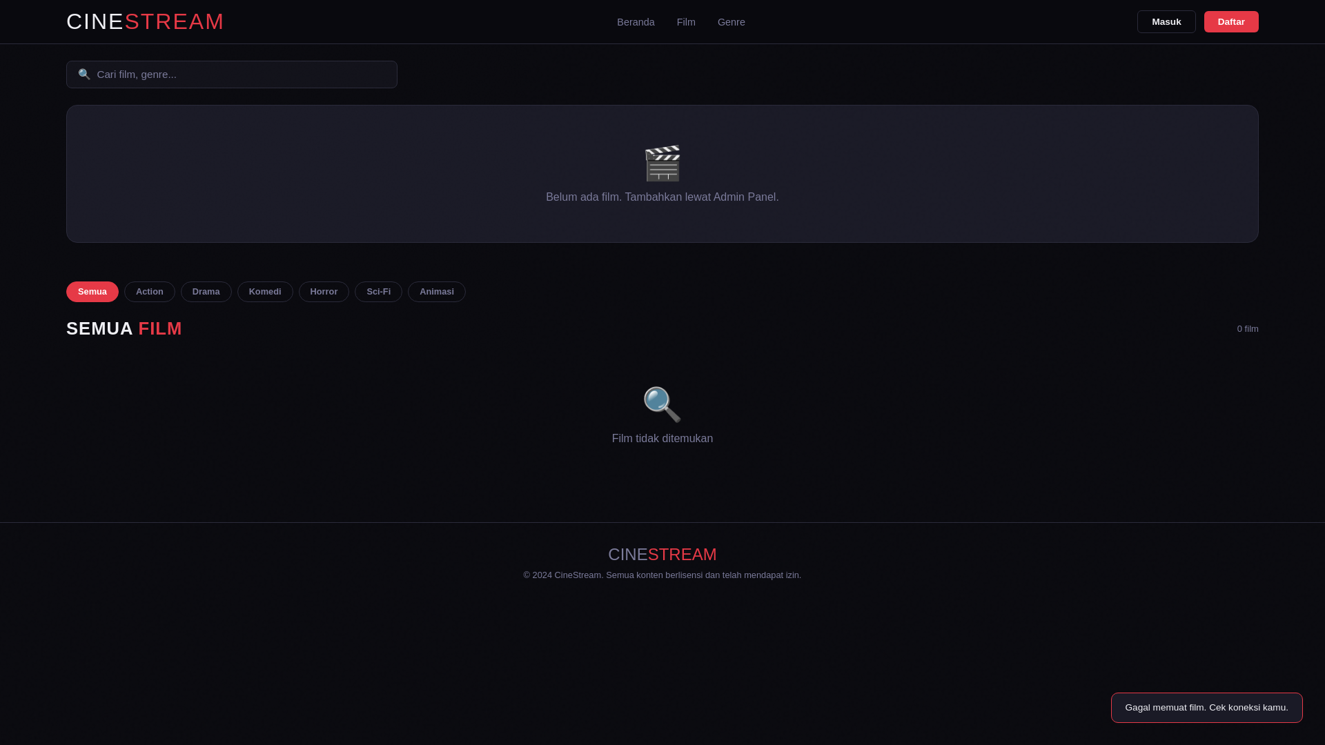 website screenshot of https://cinestream-5i9.pages.dev/