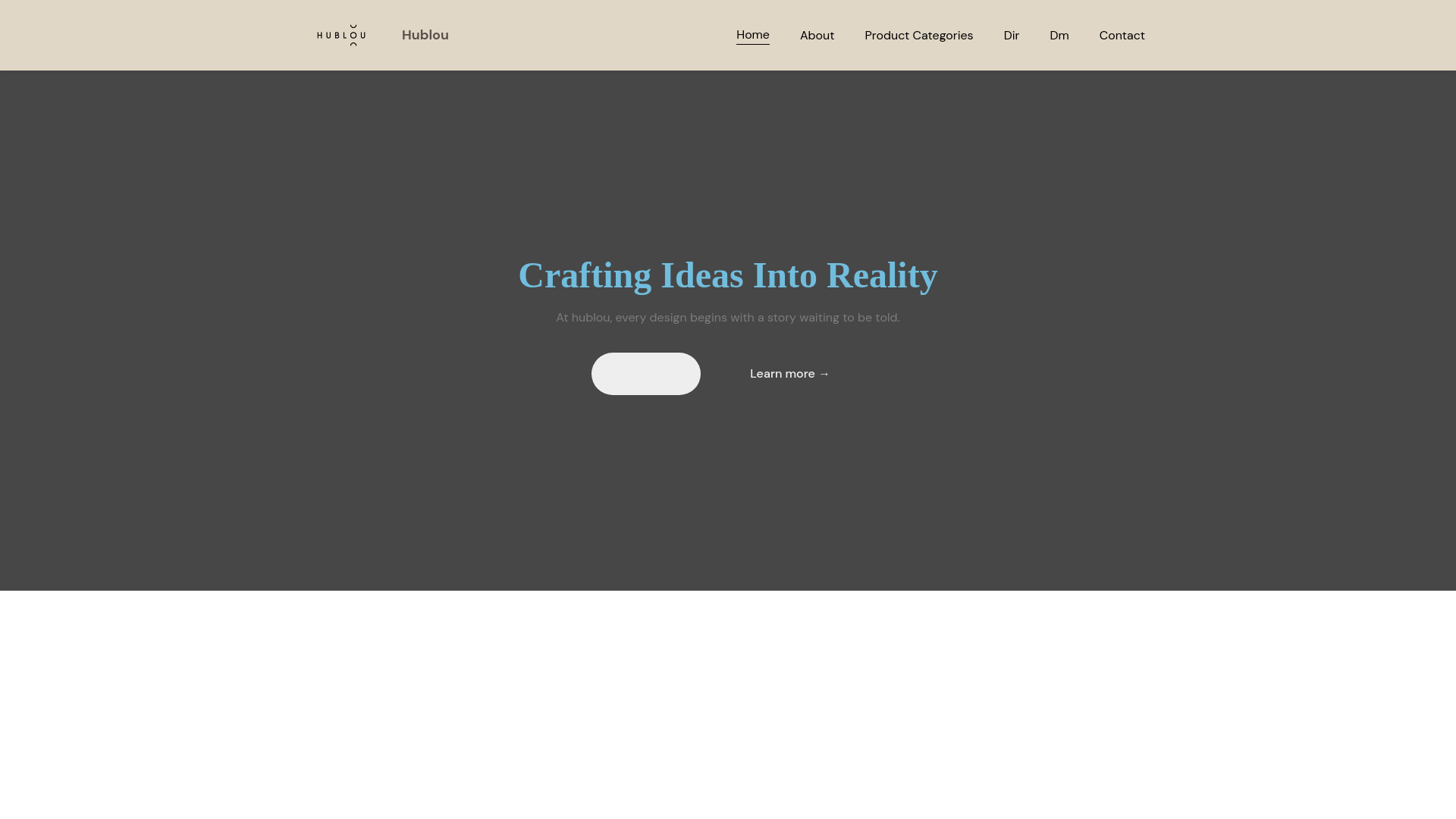 website screenshot of https://hublou.studio/