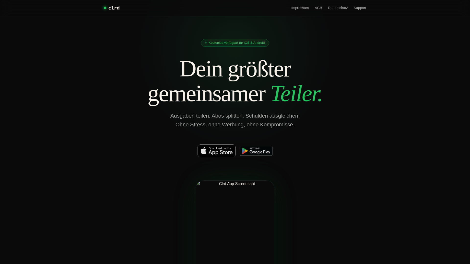 website screenshot of https://clrd-website.pages.dev/