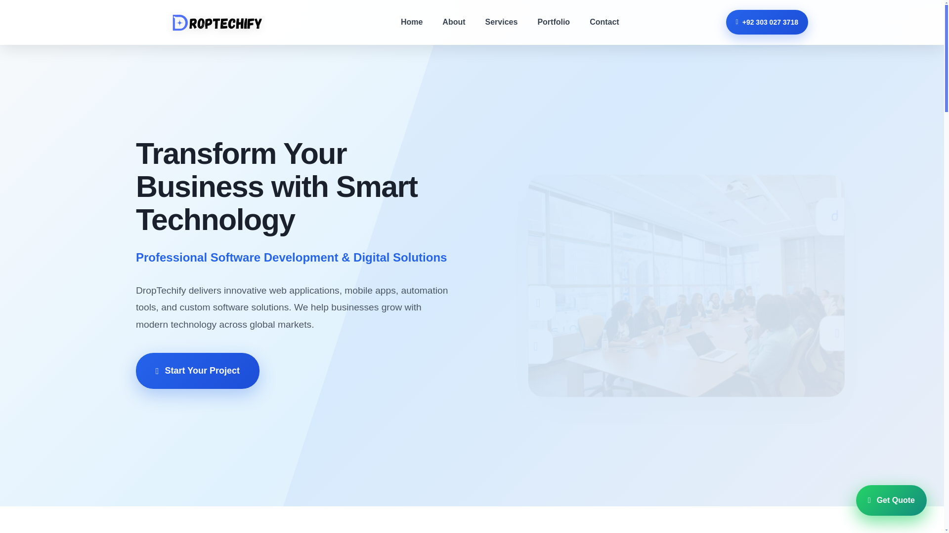 website screenshot of https://droptechify.com/
